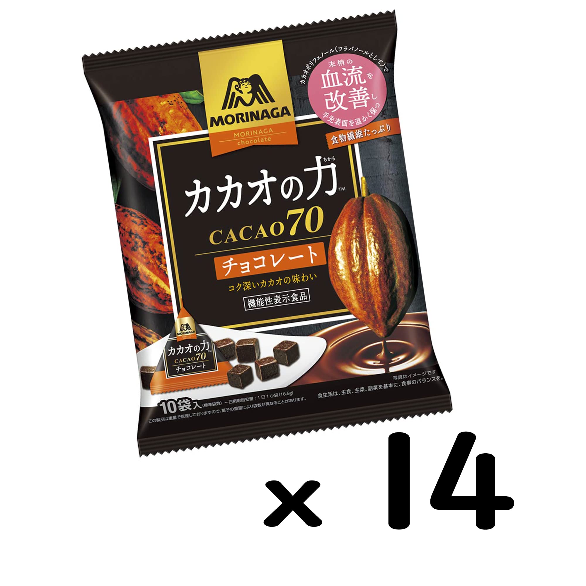Amazon | 森永製菓 カカオの力チョコレート 166g×14袋 | morinaga | 板