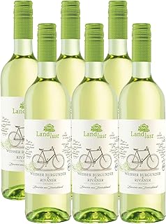 Landlust Weißer Burgunder & Rivaner BIO Weißwein Trocken (6 x 0.75 l )