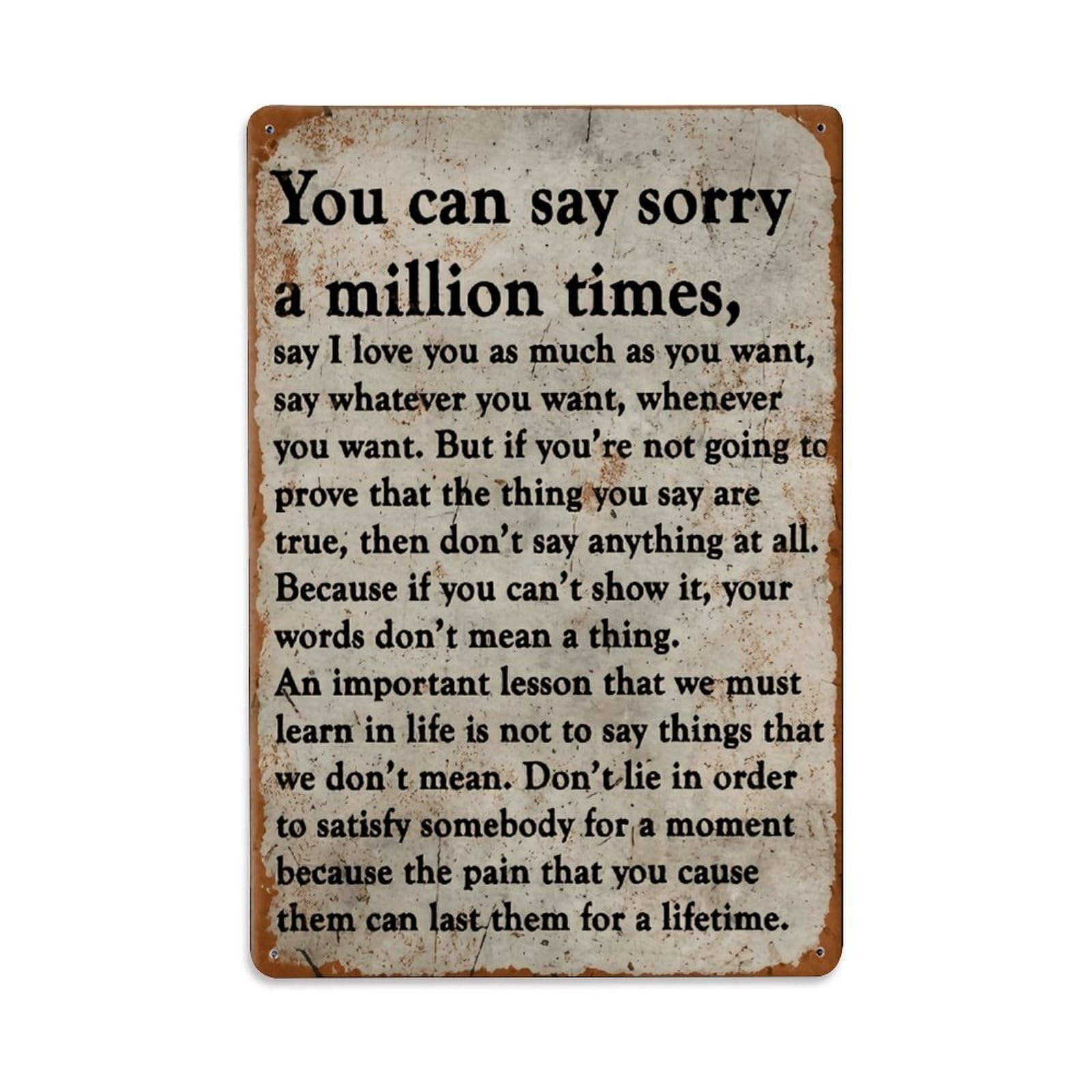 Ldfuieksufg Style Life Inspirational Quote Vintage Rustic Metal Sign Vintage Aluminium Metal Sign, Retro Wall Decor For Home, Bar, Garage & Farmhouse 30X20cm