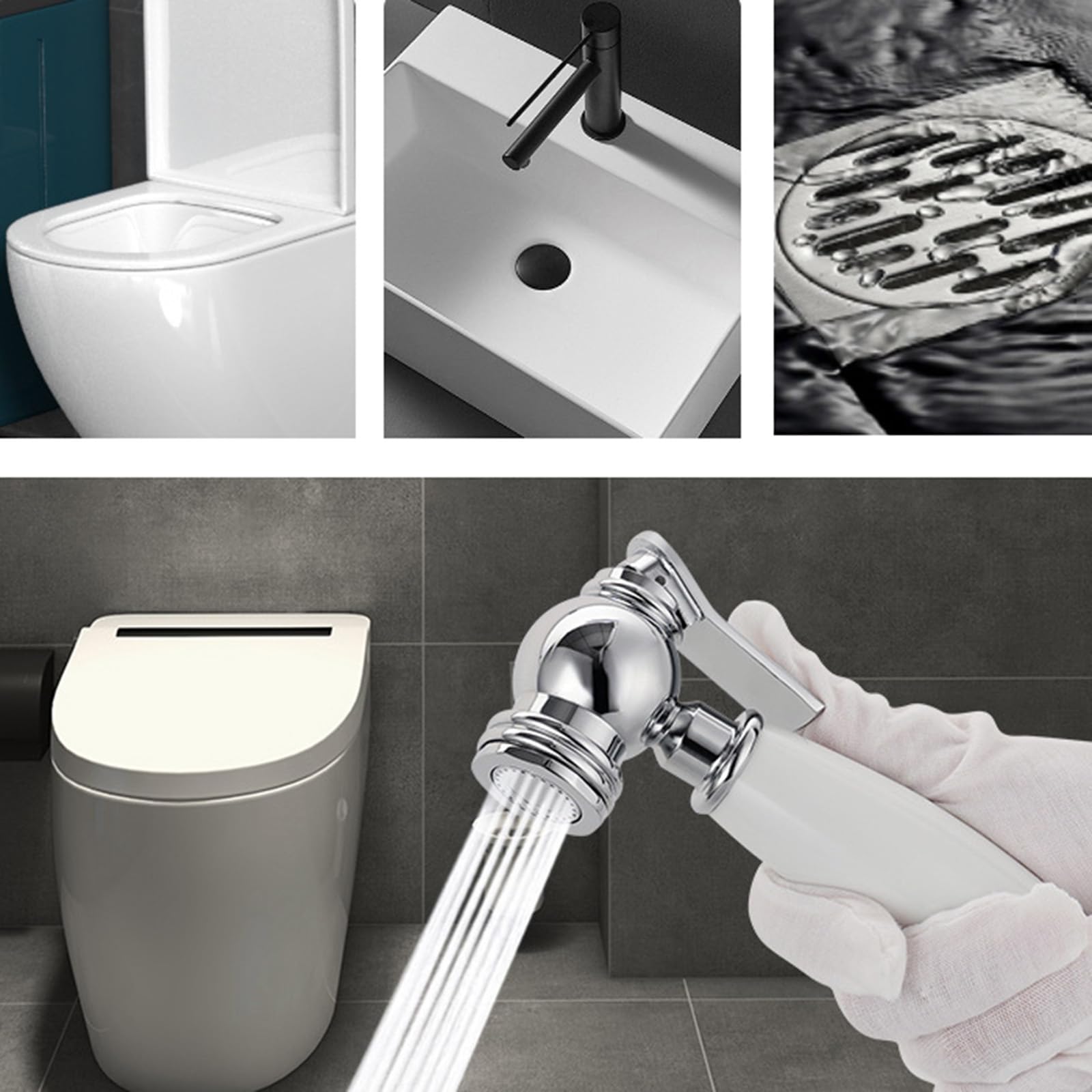 Mosiężny opryskiwacz bidetowy ścienny zestaw prysznicowy bidet z rurą interfejsu G1/2 do czystej łazienki, zwierząt domowych
