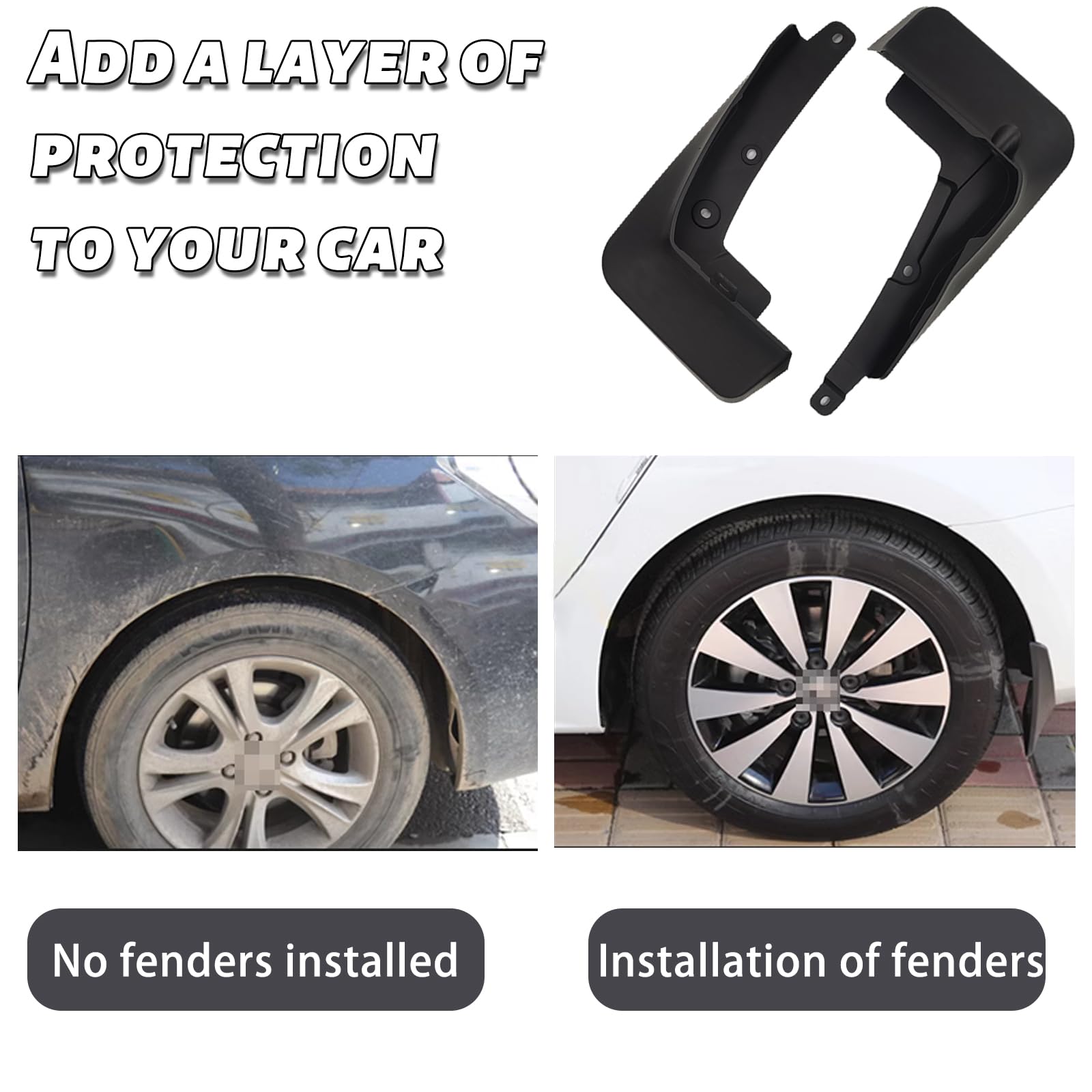 JLBMMLY Mud Flaps For 2020-2025 Toyota Highlander - No Drill Splash Guards, All Weather Protection