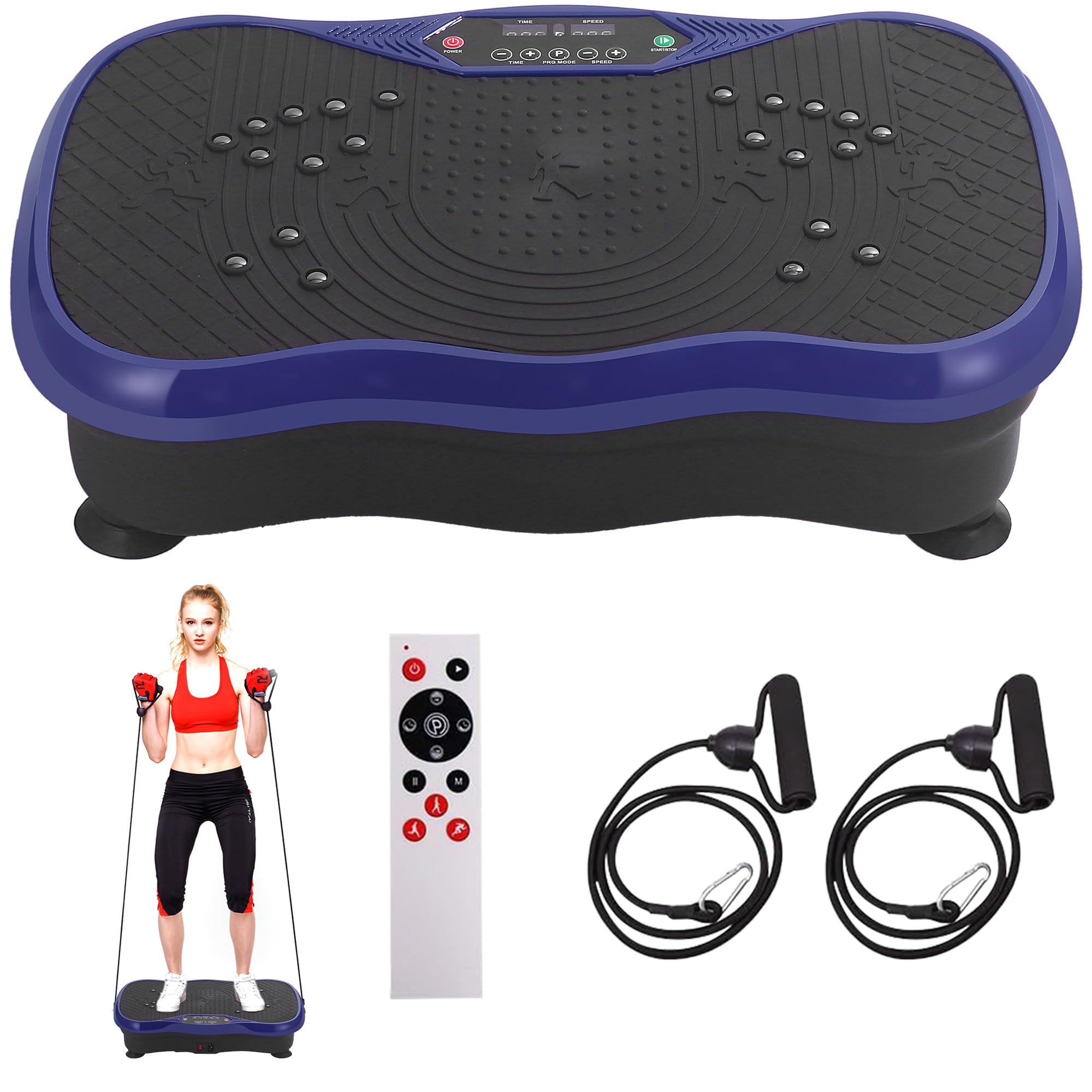 Vibration Plate Exercise Machine, Vibrating Plate Fitness Platform with Remote Control – Portable Vibration Plates for Lymphatic Drainage, Weight Loss, Toning, Recovery & Home Workouts-image-44