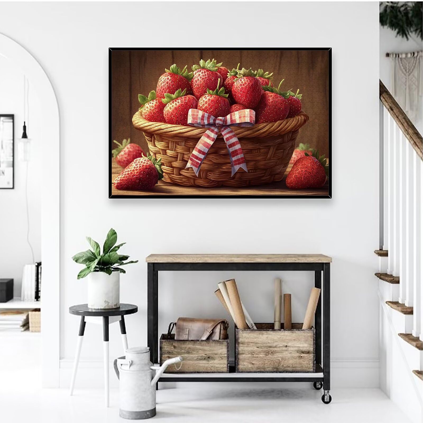 Puzzle 1000 Piezas, Puzzle Fresa con Caja para Adultos, DIY Fruta Rompecabezas Madera para Adultos, 1000 Piezas Rompecabezas Desafiante, para Decoracion Hogar, Regalo Mujer, Regalo Hombres, -2908