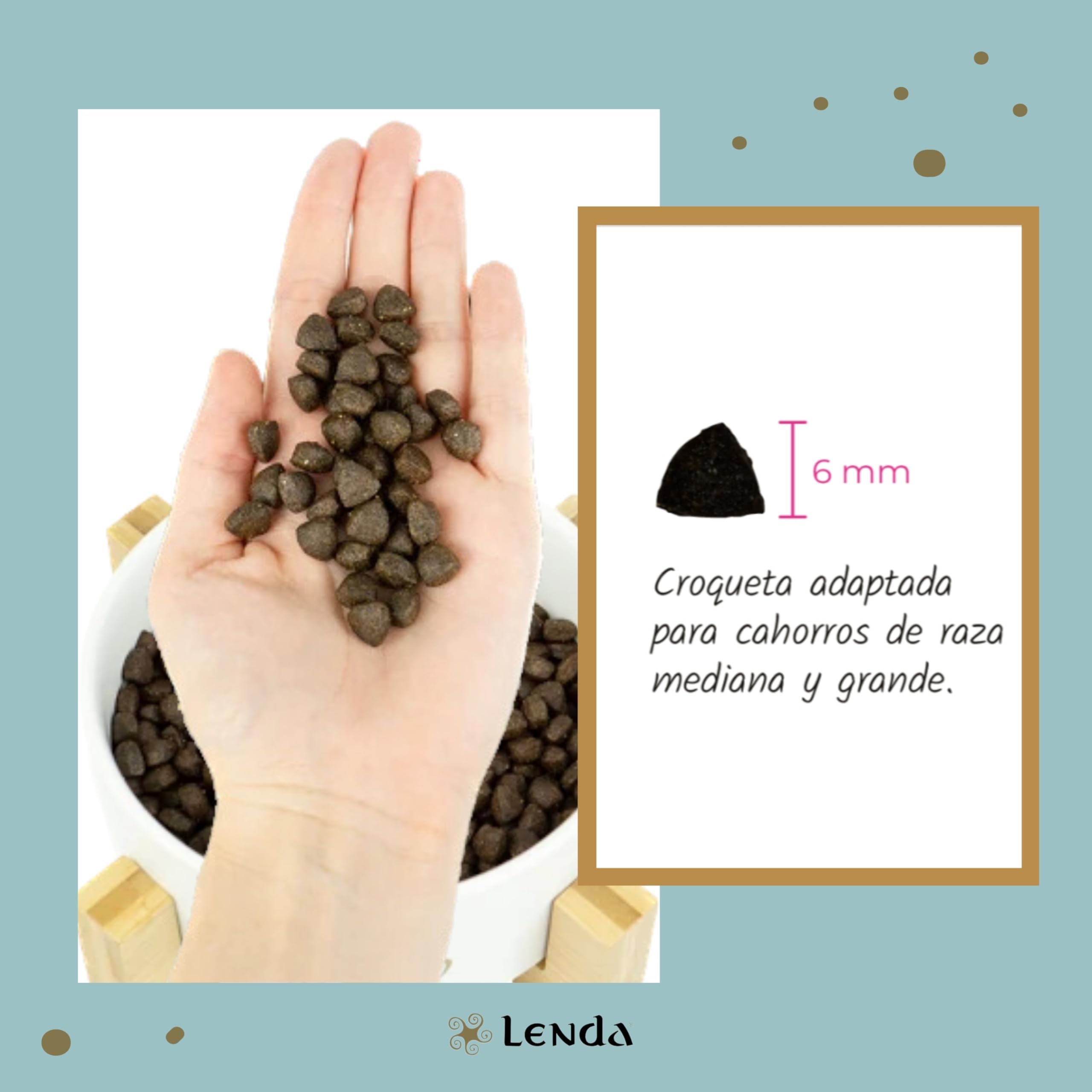 Lenda Puppy 12Kg - Pienso para Cachorros de Todas Las Razas - Pienso Hipoalergénico - Comida para Perros Bebés Rica en Pollo - Natural