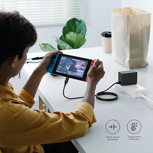 Miniatura 5 de 39W Charger for Nintendo Switch AC Adapter Switch Supply Power,15V 2.6A Fast Charging with 6.6FT USB C Cord Compatible with Nintendo Switch