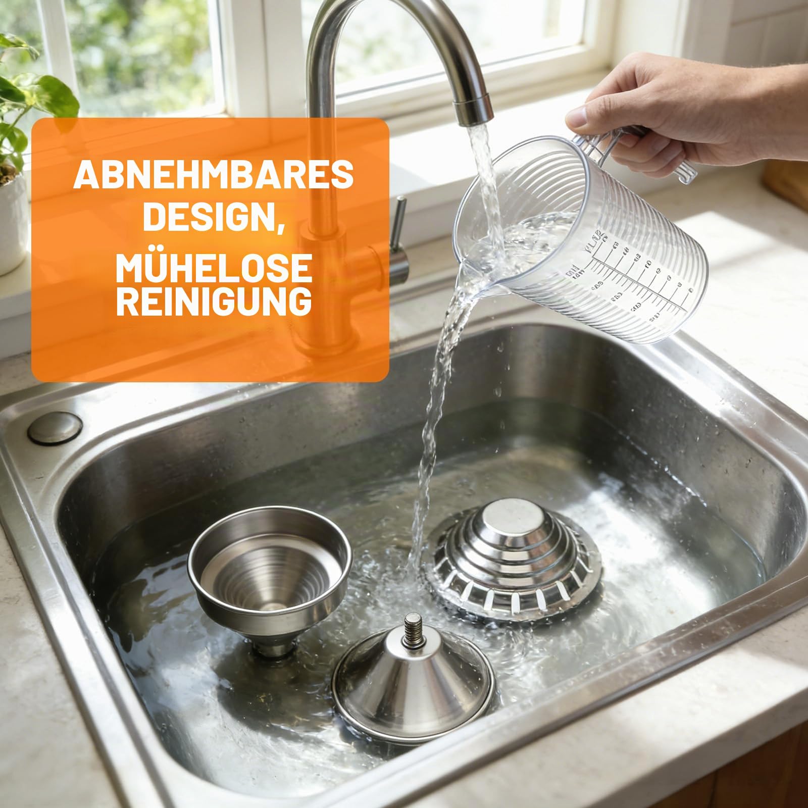 Saftpresse Manuell, professionelle Zitruspresse aus 304 Edelstahl, Hebelfruchtpresse mit 2 Pressköpfen, Orangenpresse Handpresse für Orangen, Zitronen, Granatäpfel, Grapefruits