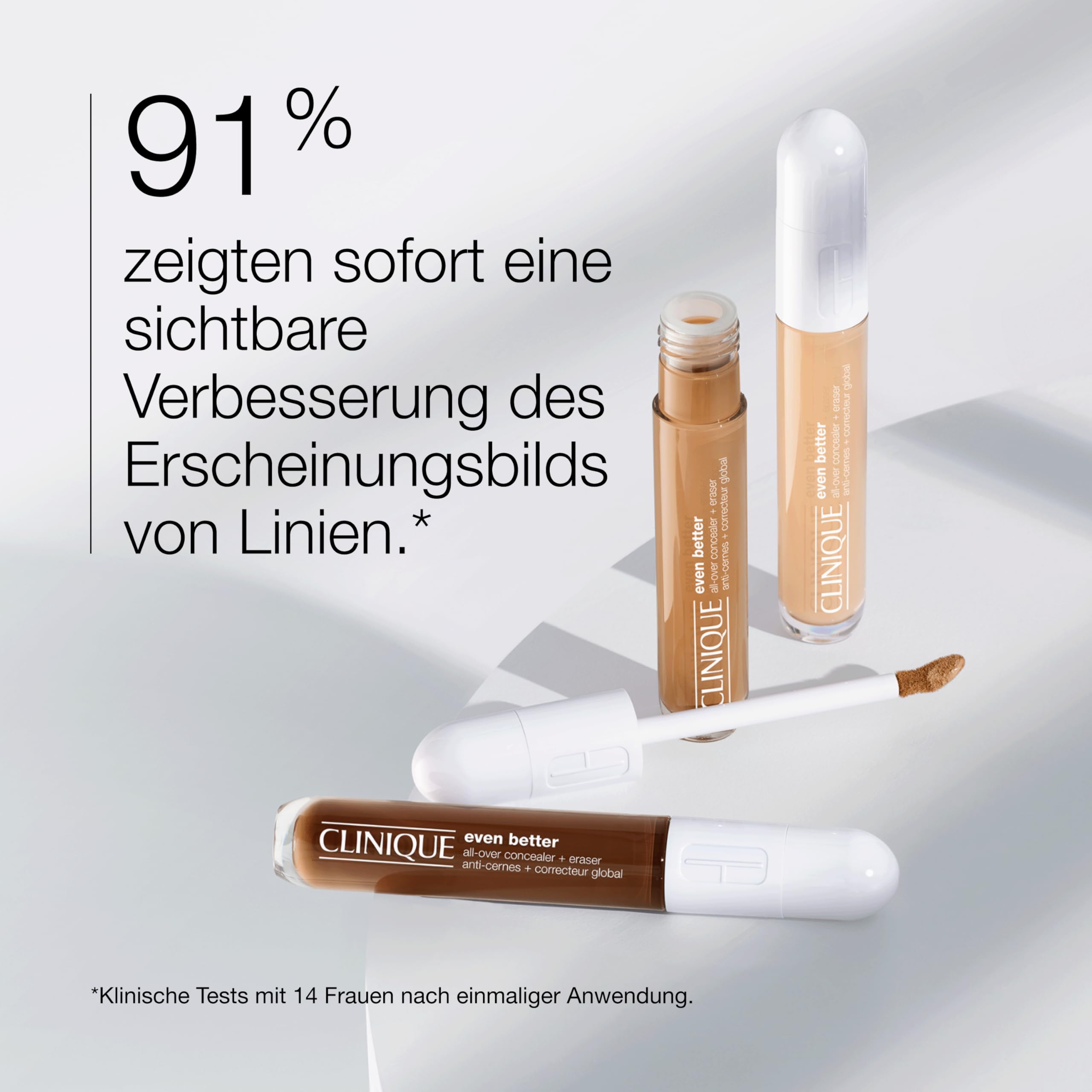 Clinique Even Better™ All-Over Concealer + Eraser | Abdeckstift für dunkle Augenringe, spendet Feuchtigkeit, hellt auf und wirkt abschwellend
