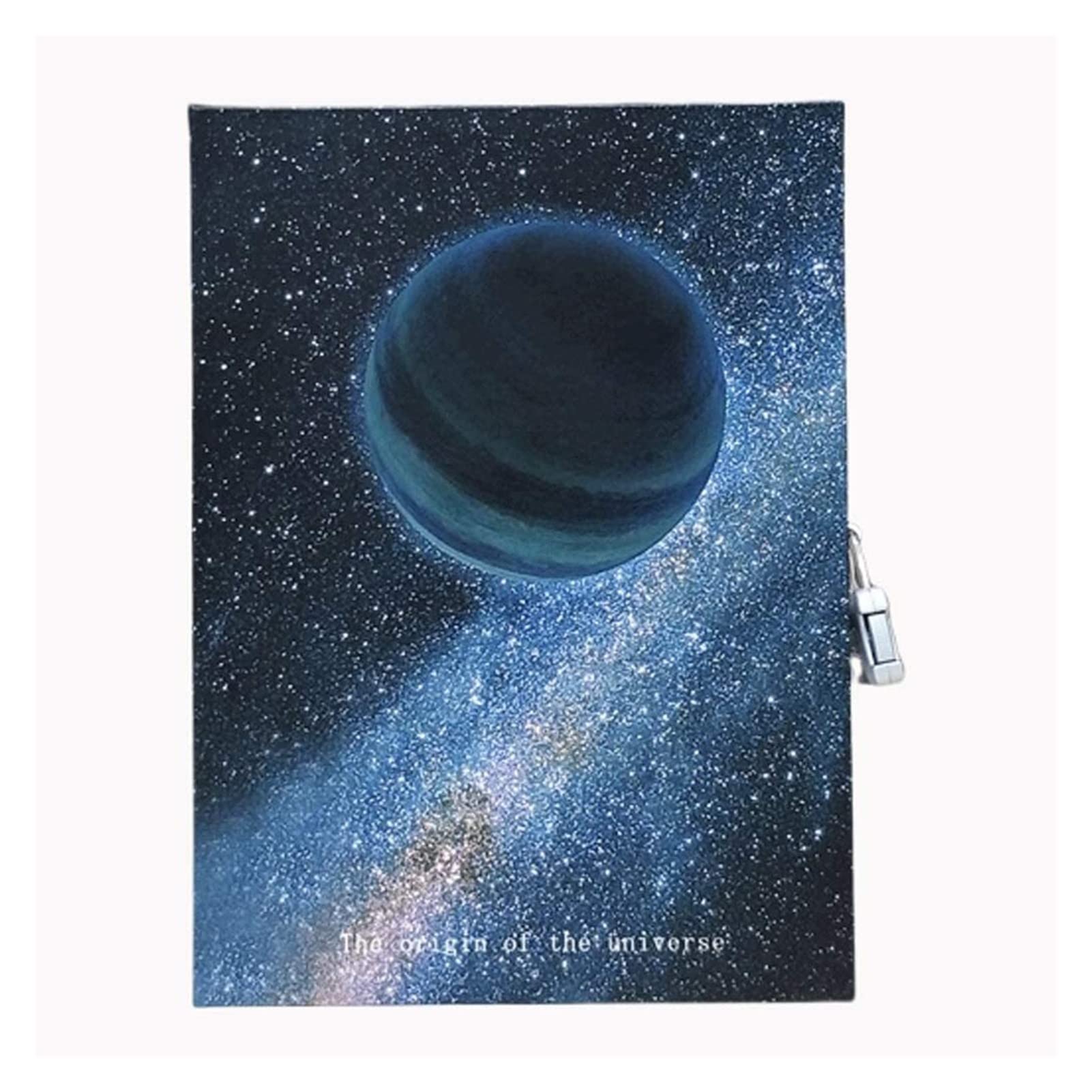 SDGBCXD Notebook, Journal Notepad Sub-Diary With Lock Thickened Hand Book Password Planet Diary(A)