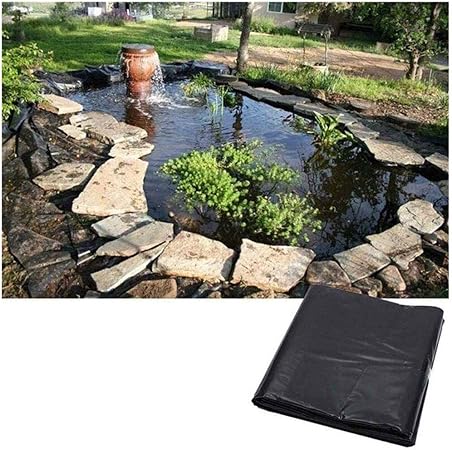 Image HARICSET PVC Liner Pond Liner for Waterfall, Fish Ponds, Garden Fountain Small Ponds, Koi Ponds, Water Gardens, and Fountains PVC Liner, Multiple Sizes(Size: 10x10m,Color:0.4MM)
