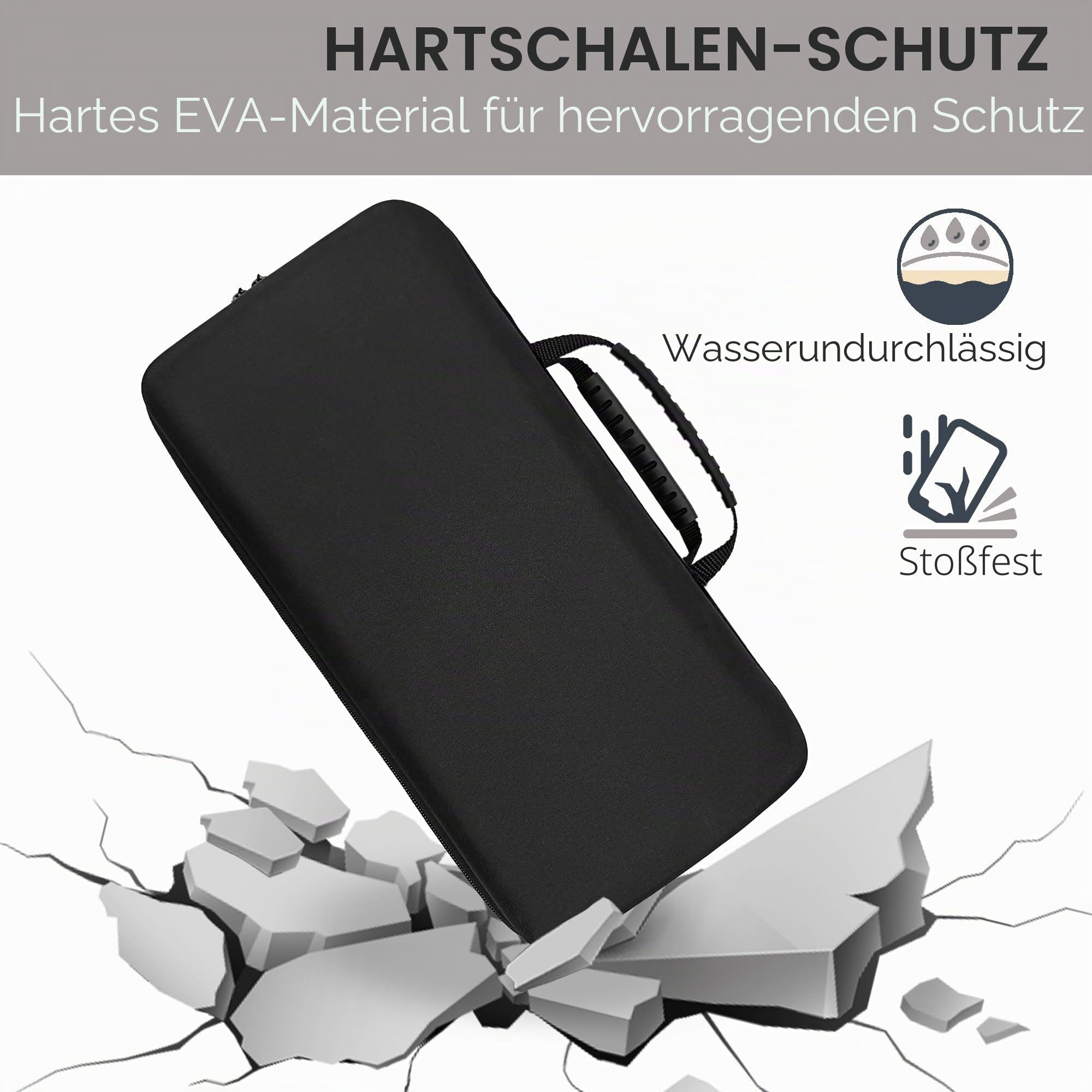Musiin Hochwertige DJ-Controller-Tasche, kompatibel mit NI TRAKTOR X1 MK3, F1, Z1, Doppelreißverschluss, Hartschalentasche mit Riemen, ideal zur Aufbewahrung im Studio