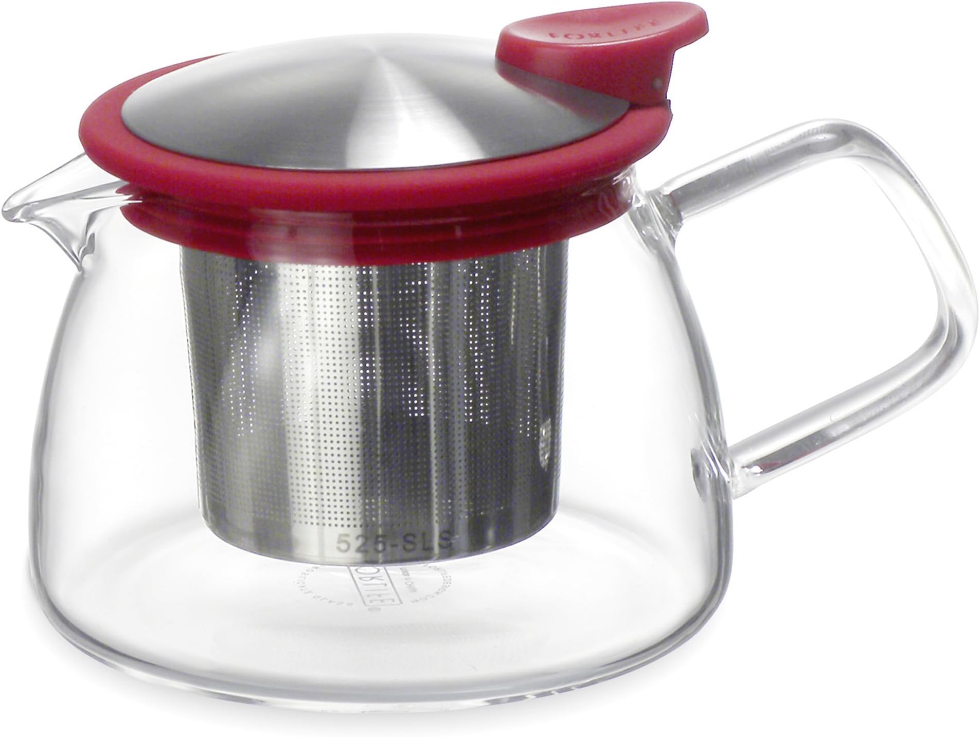 Forlife Bell Glass Teapot with Basket Infuser, 43Ounce