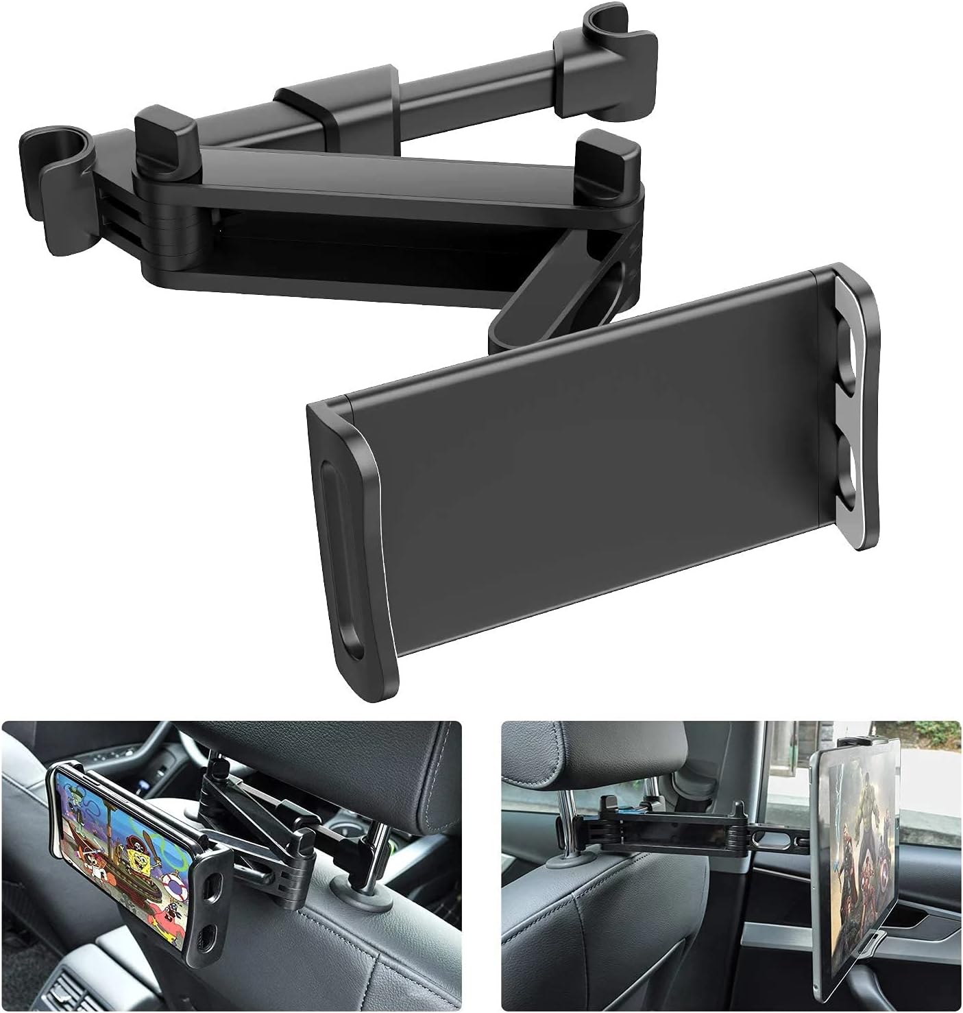 Telescopic Car Rear Pillow Phone Holder Tablet Car Stand Seat Rear Headrest Mount Bracket 4-11 Inch (Color : B) (C)