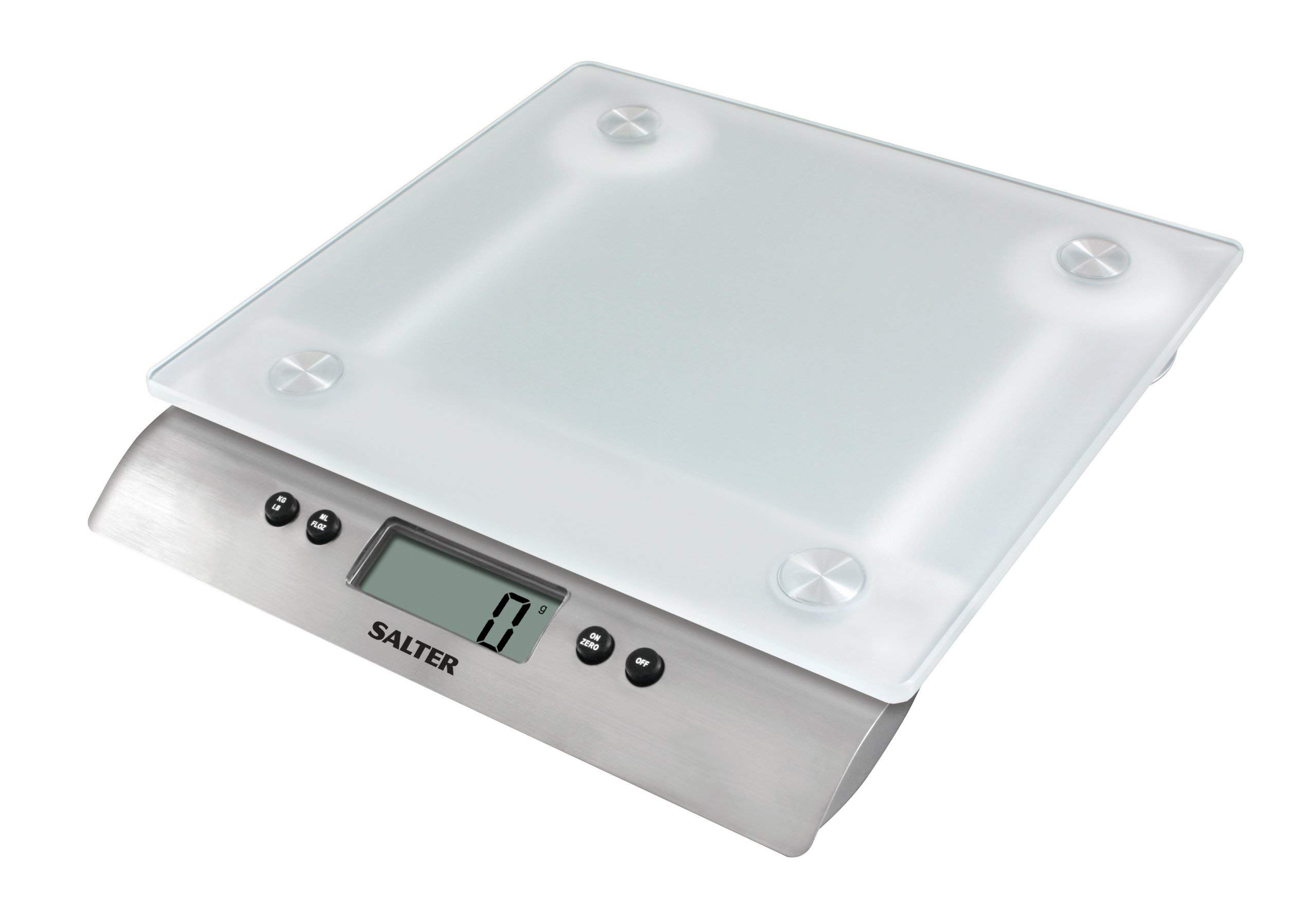 Buy Salter 1242 WHDR Frosted Toughened Glass Electronic Kitchen Scale