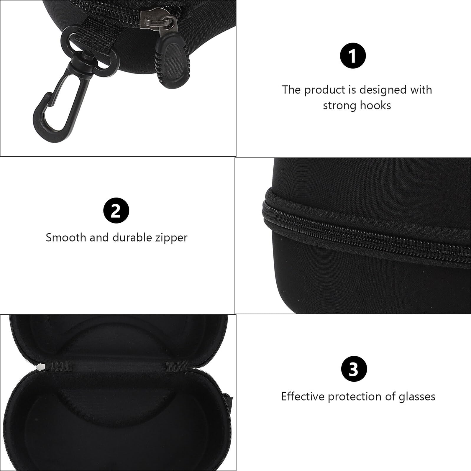Gatuida 1 Custodia per Occhiali Portatile con Cerniera Astuccio per Sole e Goggles Protezione Design Versatile e Resistente per Viaggi e Quotidianità