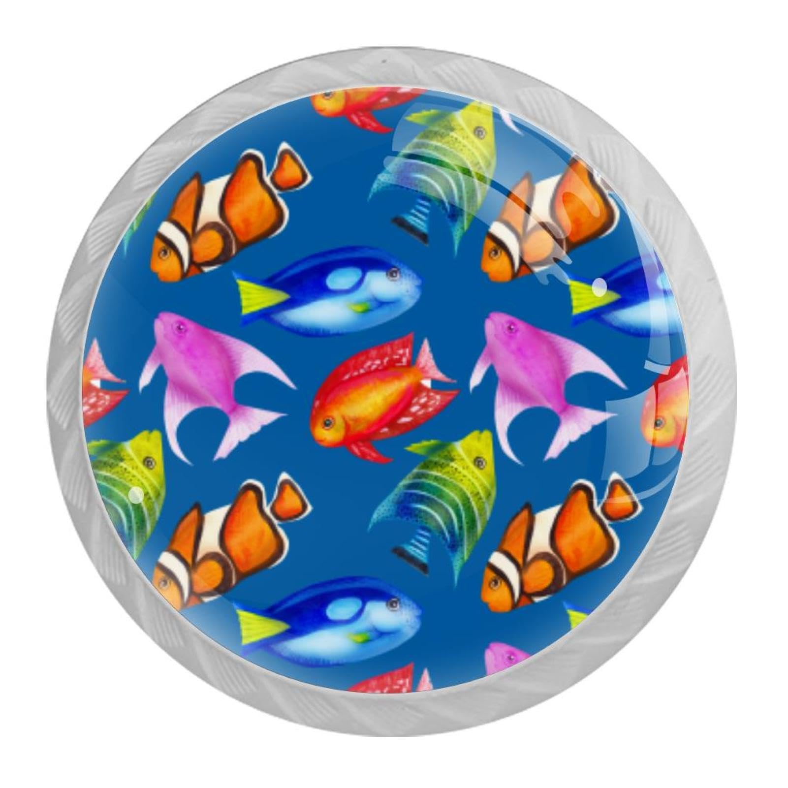 Tqmspg Multi Fish Colorful Pattern