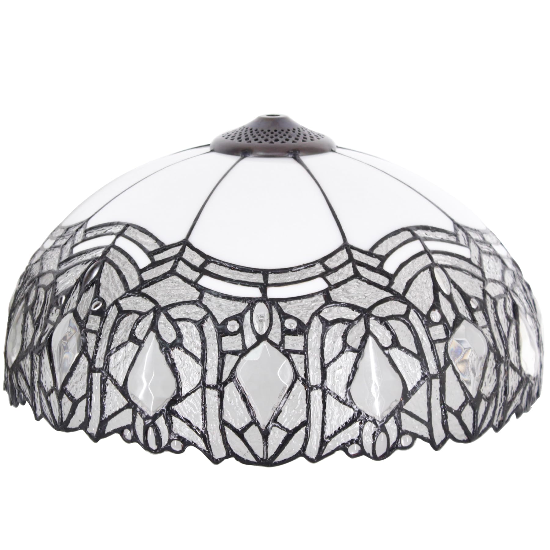16 Inch Tiffany Lamp Shade Replacement Only(White Baking Bend)