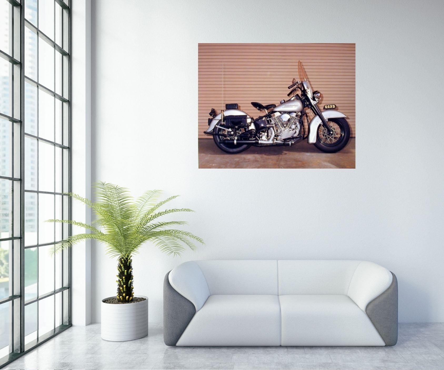 Amazon.co.jp: Panhead Police Motorcycle ハーレーダビッドソン 壁