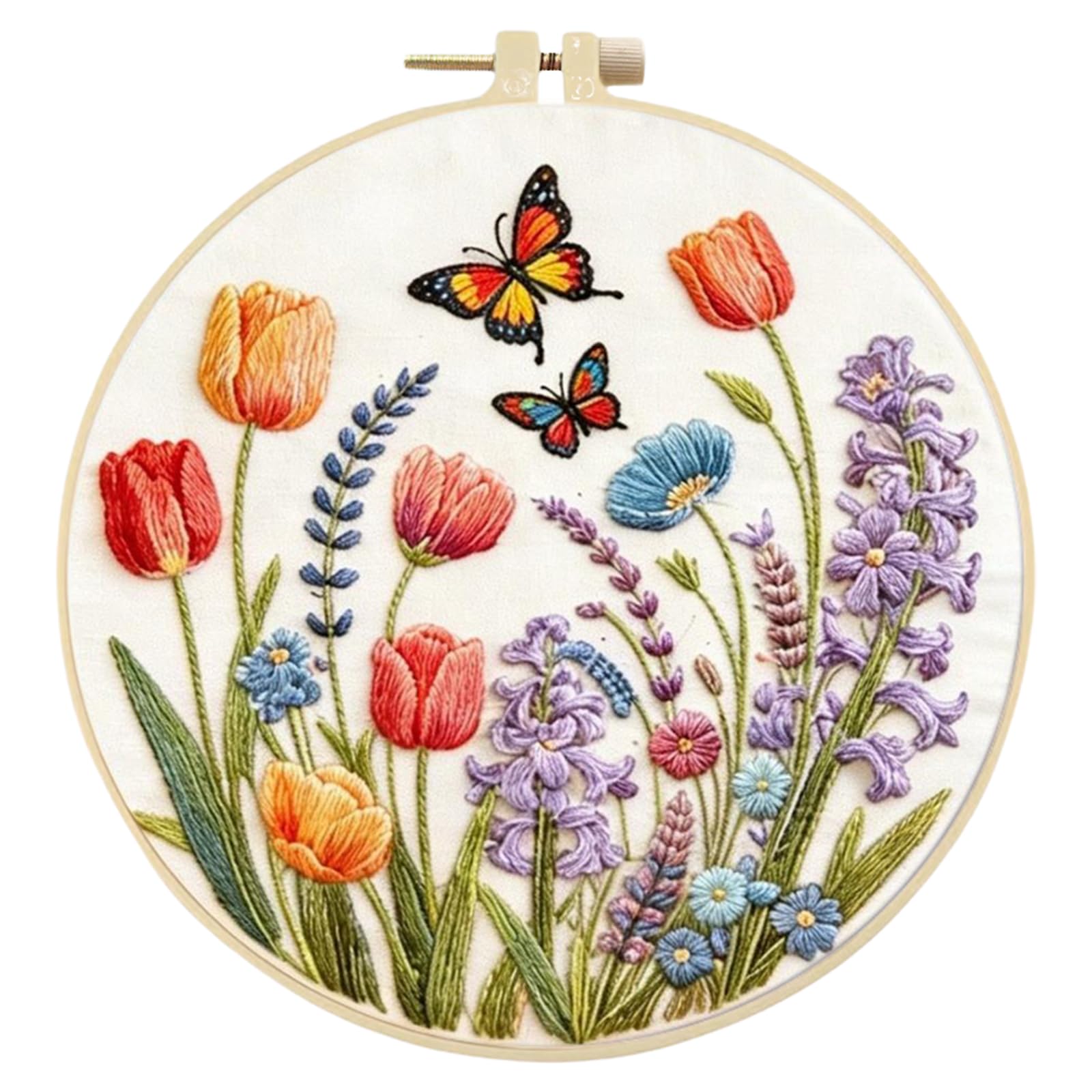 Home Still Life DIY Embroidery Kit for Beginners Adults Craft Lovers Gift with Embroidery Hoop 29x29cm