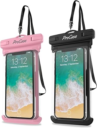 ProCase Bolsa Estanca Universal, IPX-8 Funda Impermeable para iPhone X/XS Max/XR/8/7/6S Plus/SE, Galaxy S7/S6/J7/J5/J3, Huawei P9/P8 Lite, Xiaomi A1/Redmi Note 5, hasta 6,5