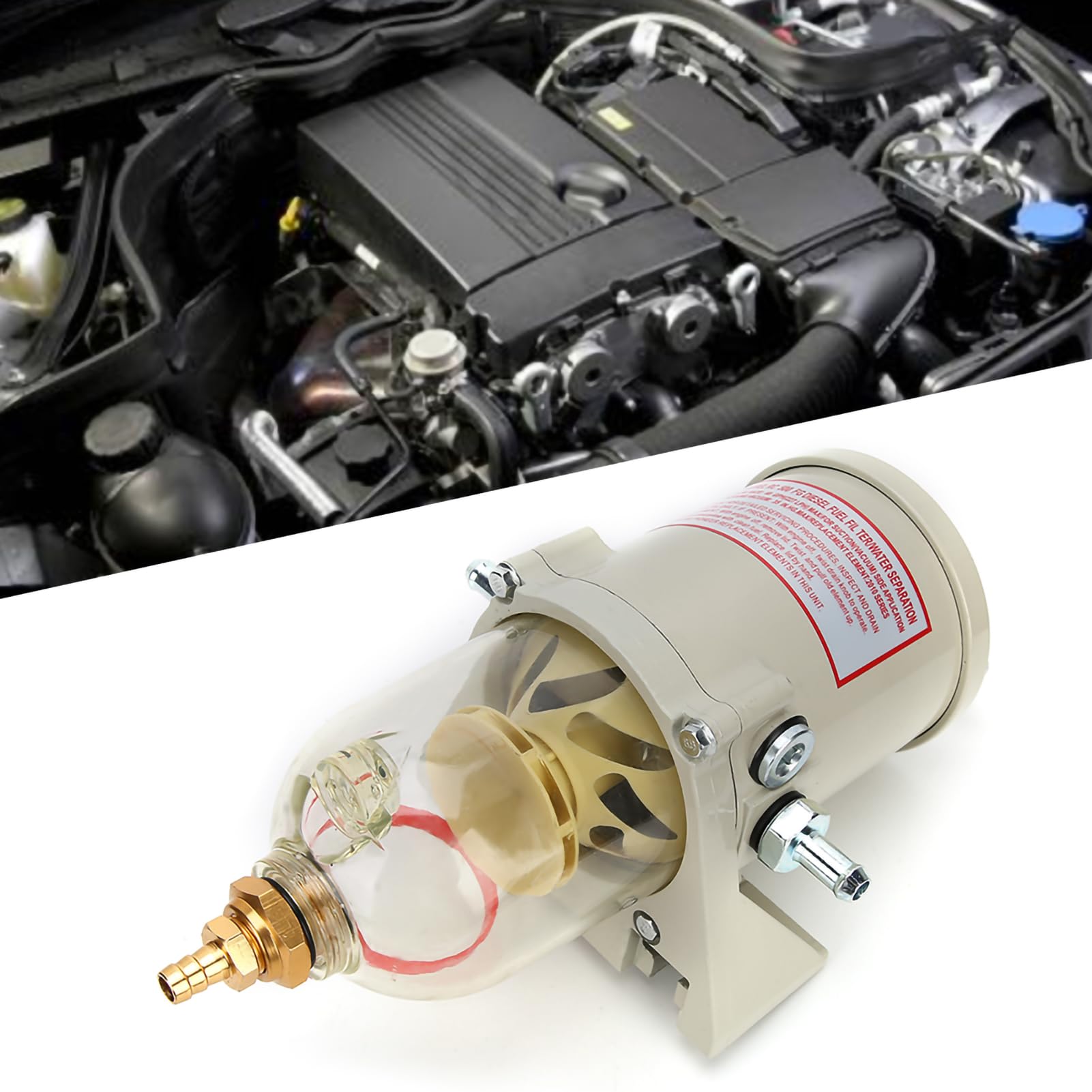 Separatore Acqua Carburante 500FG Per Auto - Con Guarnizioni E Viti, Filtra Umidità Dal Gasolio - Foto 8