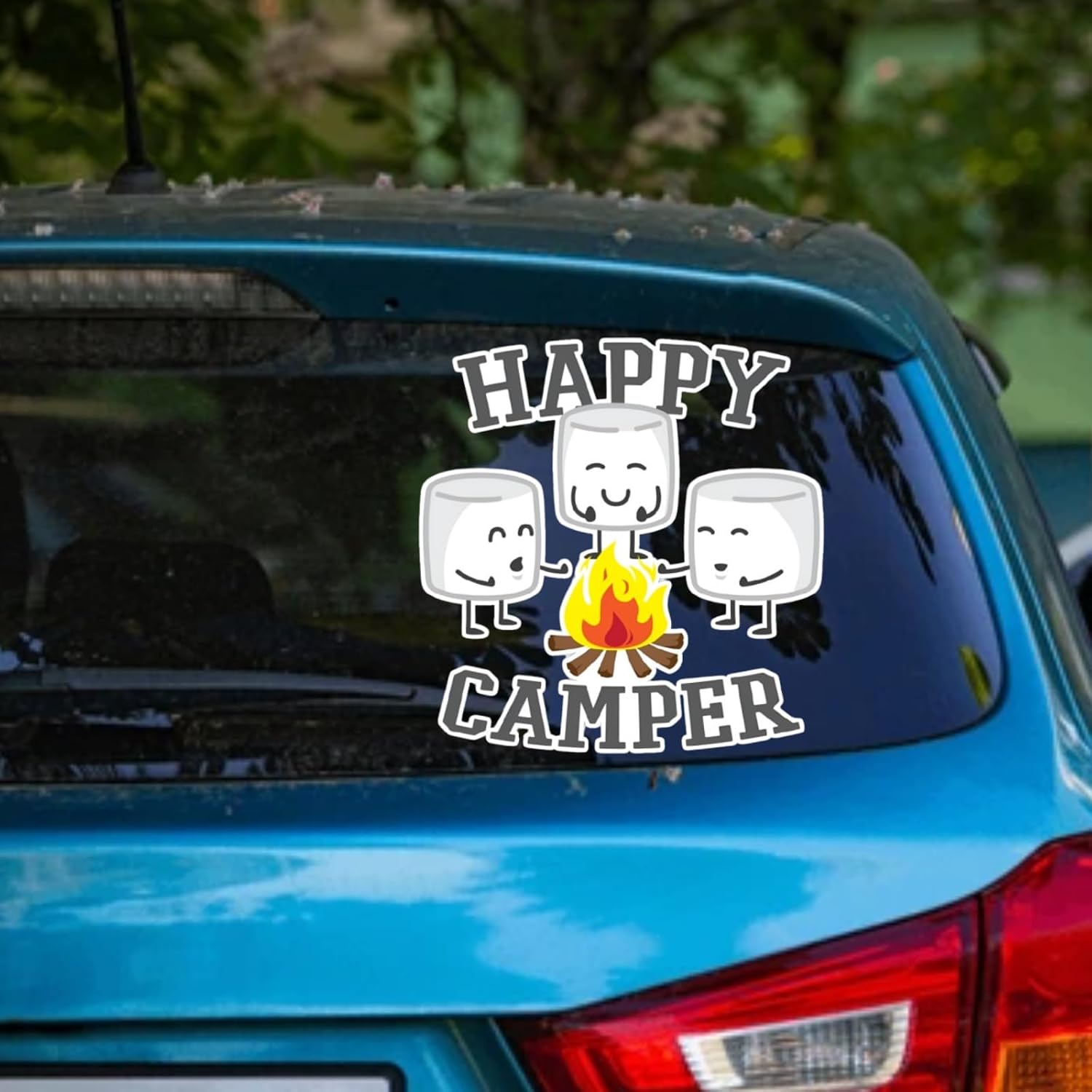 Marshmallows Camper Vinyl Sticker – Waterproof Outdoor Decal for Cars Windows Laptops Water Bottles & More – Durable Camping Aesthetic Bumper Sticker 6x6 Inch image 2