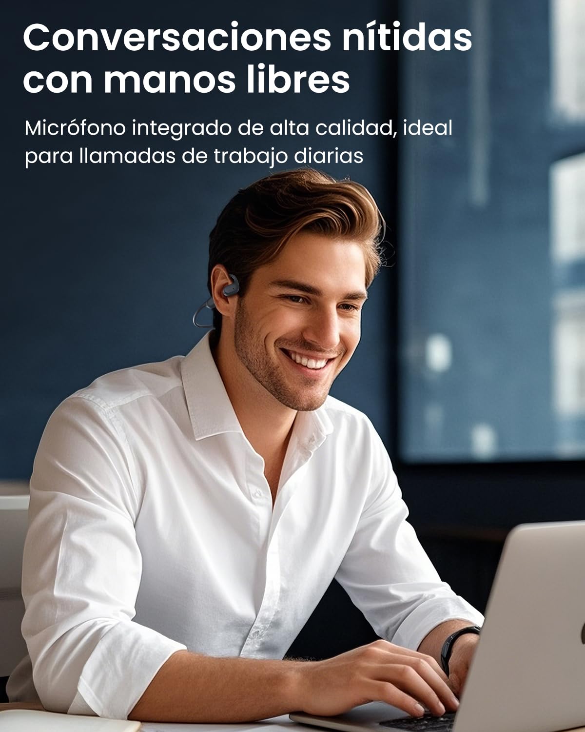 HIFI WALKER Auriculares de Conducción Aérea Bluetooth 5.4 Deportivos con 32GB MP3, Auriculares Open Ear con Cancelación de Ruido, 15h Reproducción, para Correr Gimnasio Fitness Llamadas HD