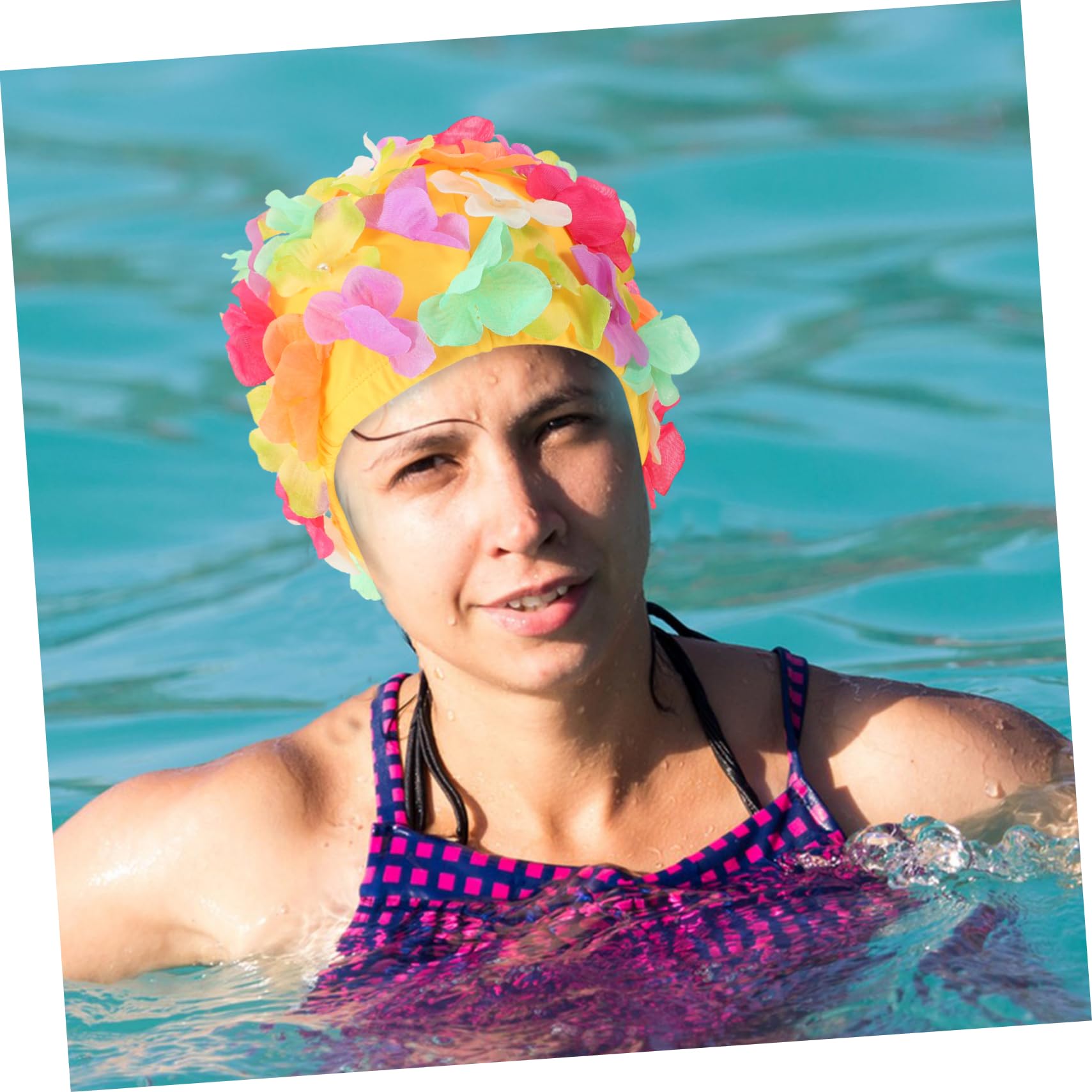 Cuffia in Nylon con e Protezione per Piscina e Spiaggia Adatta Lunghi Design Vintage e Traspirante