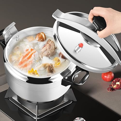 Miniatura 4 de Olla a presión de aleación de aluminio, olla a presión compacta de 3 L, olla portátil de pequeña presión para cocina, restaurante, hogar