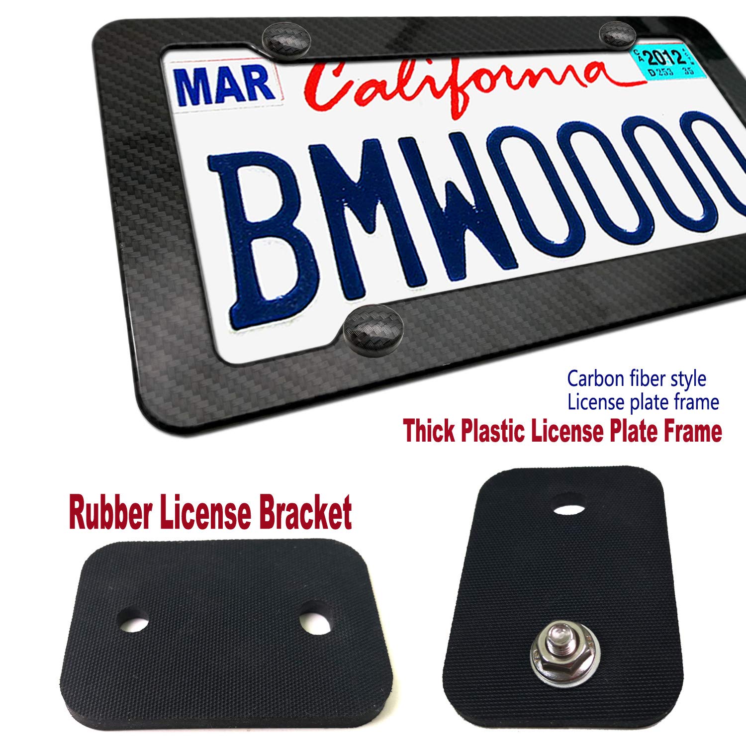 ZXFOOG Rubber Trailer License Plate BracketTrailer/Truck License Plate