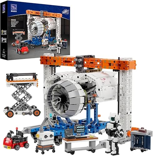 BRICKKK PANTASY - Juego de construcción de motor de avión urbano para adultos, GE-90 modelo de motor a reacción y kit de construcción de transporte