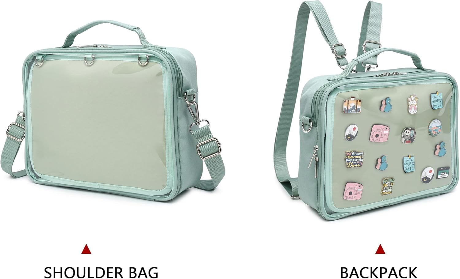 CHERRY SAUCE Dopamine Color Ita Bag Backpack Satchel Oxford Crossbody Messenger Shoulder Bag - Image 8