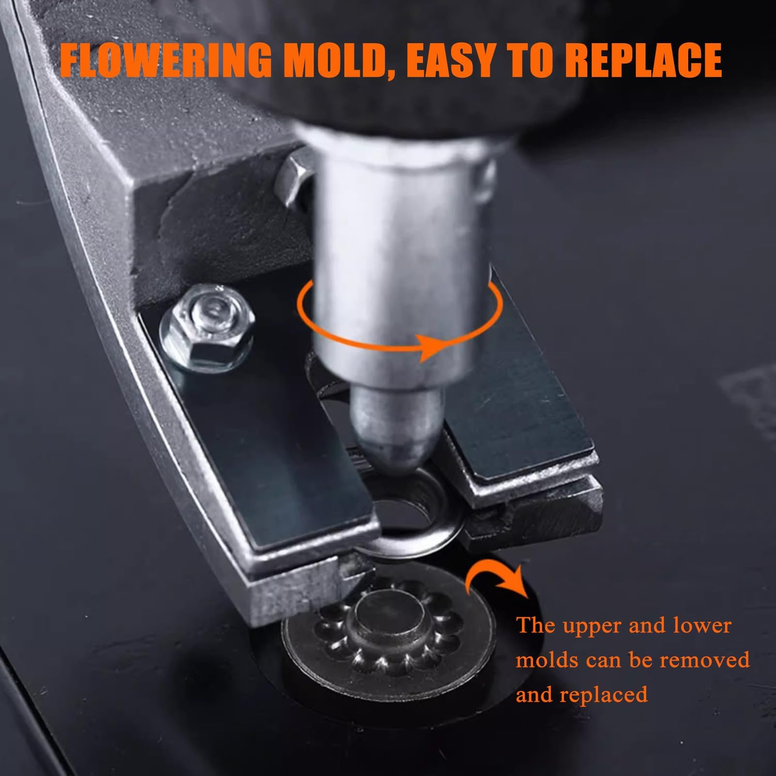 COYEUX Máquina semiautomática para prensar Ojales, máquina prensadora de Ojales con Ojales de 10 mm, con Arandelas de Ojales de Metal, para pancartas, toldos y Carteles