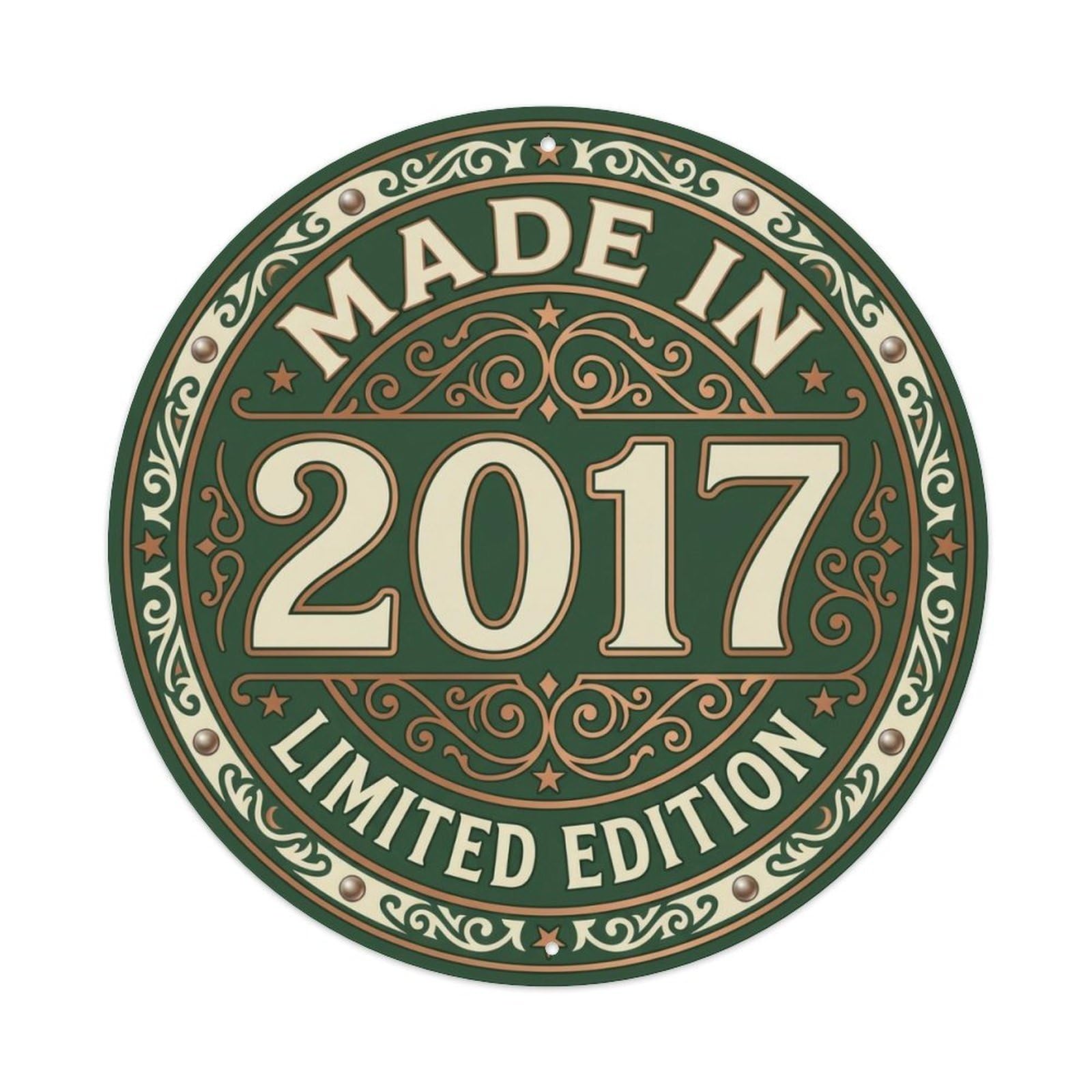 Okahys 8X8inch(20X20cm) Made In 2017 Limited Edition Metal Tin Sign