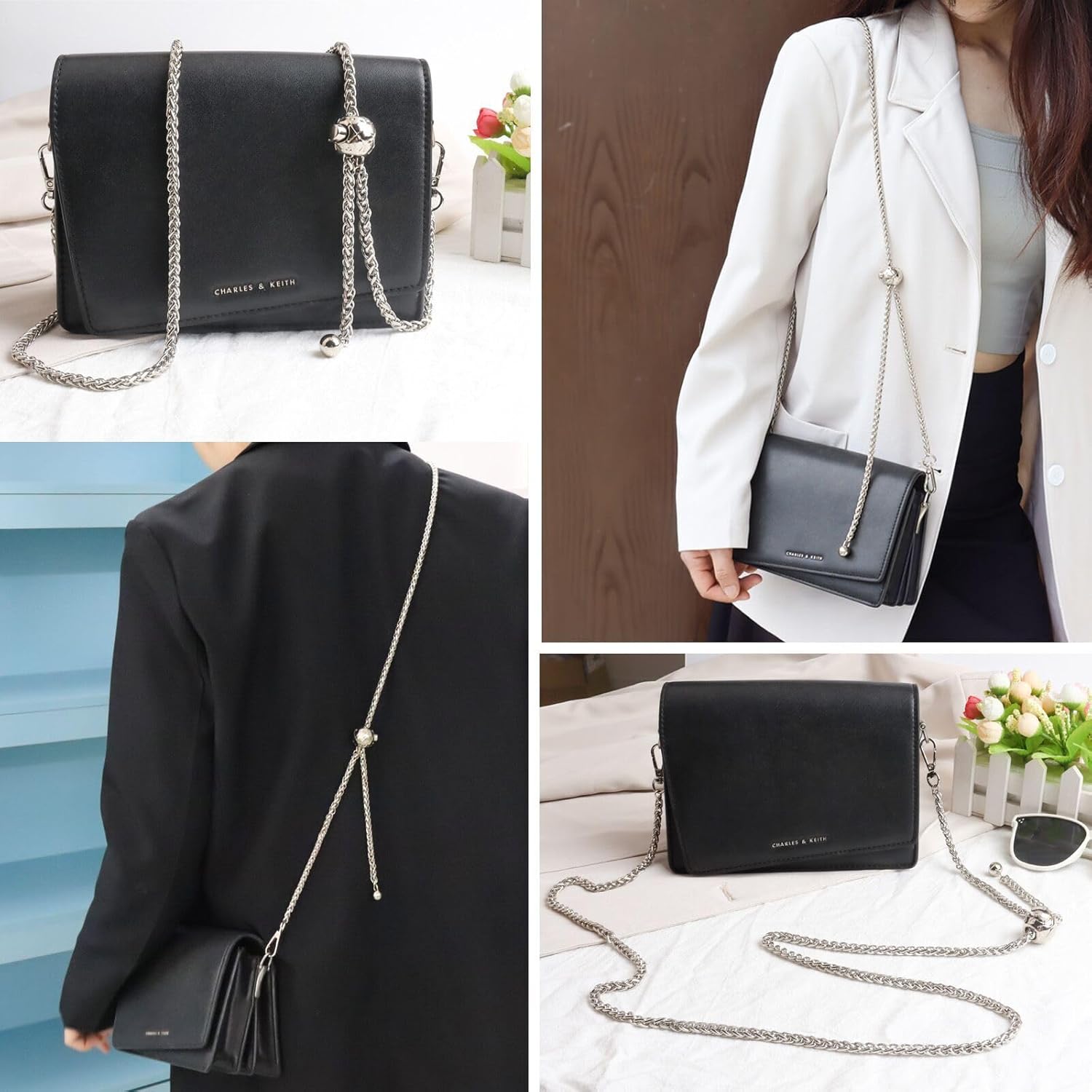 BEAULEGAN Thin Purse Chain Strap Adjustable - Replacement for Small Shoulder Crossbody Bag, 51 Inches Long - Image 7