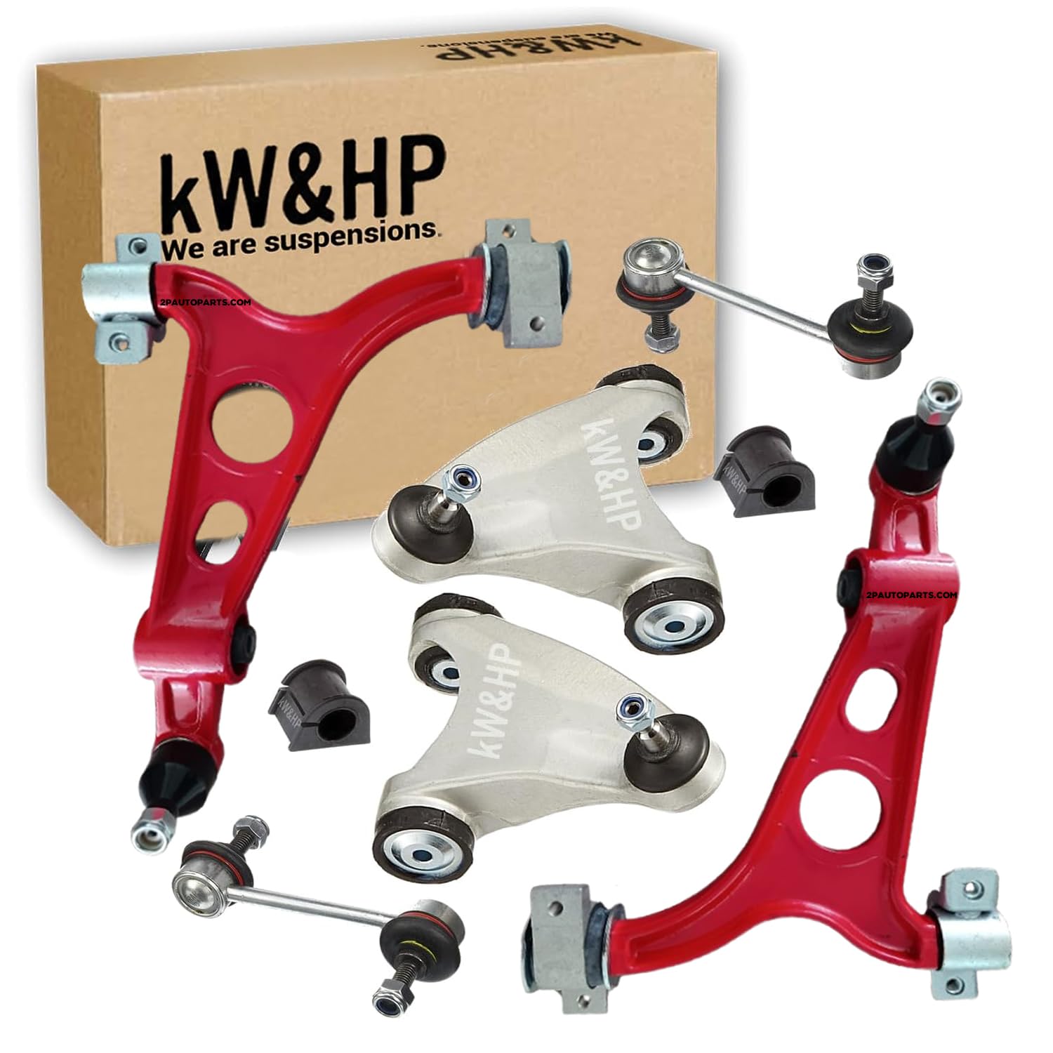 KIT BRACCI OSCILLANTI RINFORZATI TRAPEZI INFRIORI + SUPERIORI + BIELLETTE + GOMMINI COMPATIBILE CON TUTTI I MODELLI DI ALFA 147 156 GT