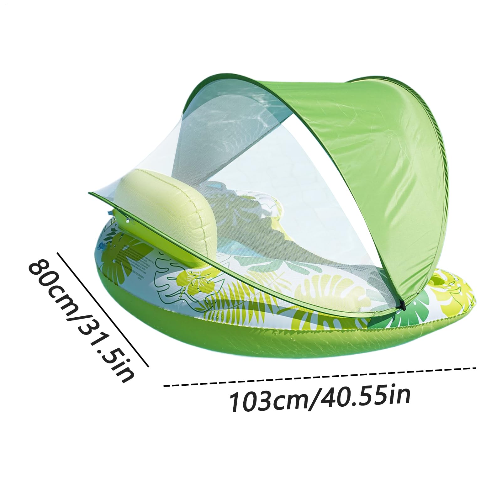 Galleggianti per Piscina Adulti - Lettino Galleggiante per Adulti con Parasole,Sedia d'Acqua Resistente Antiscivolo per Uomo Donna Spiaggia Fiume Relax