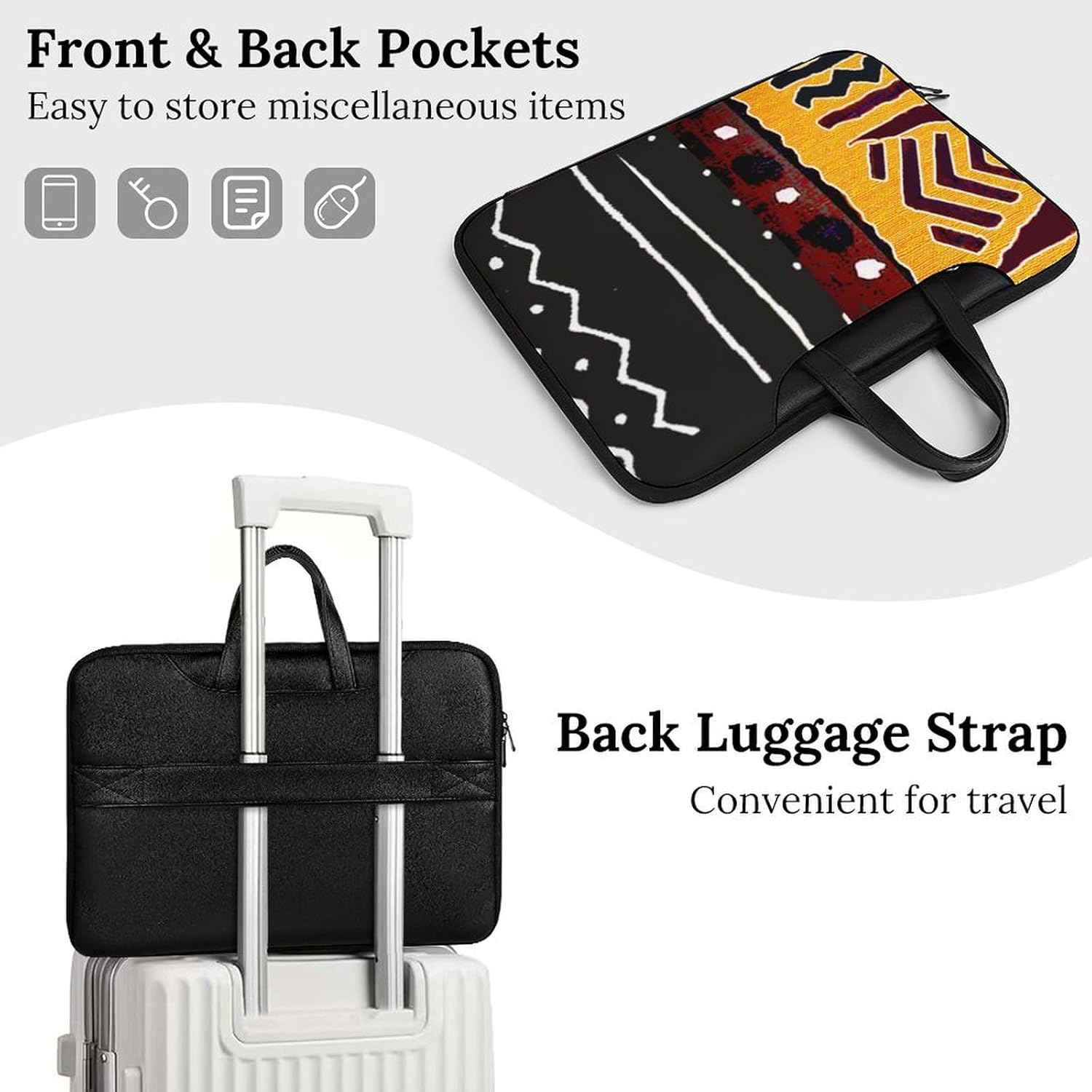 Cute AutismAwareness Portable Leather Laptop Bag