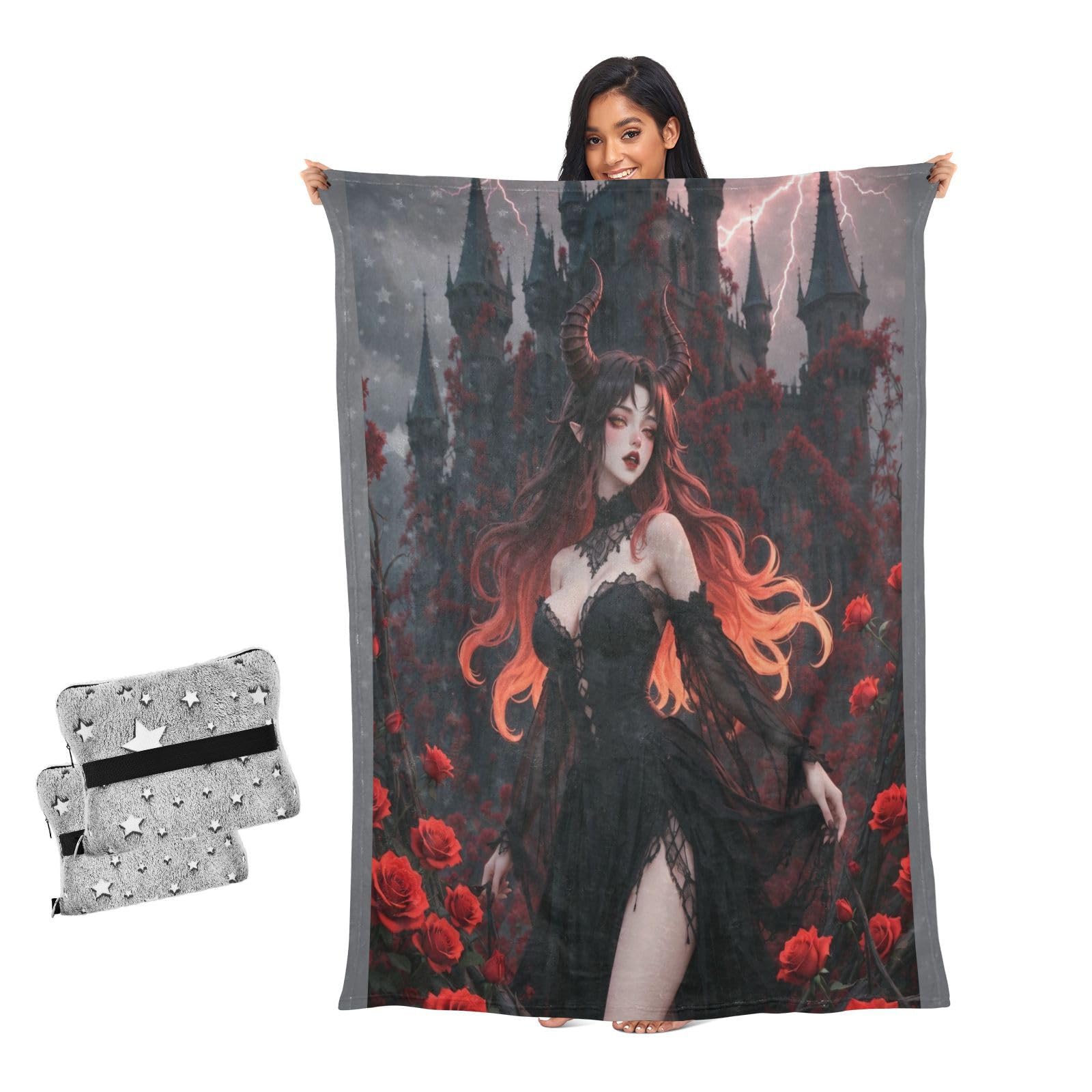 Beauté gothique couverture douce pour lit contre le froid nocturne