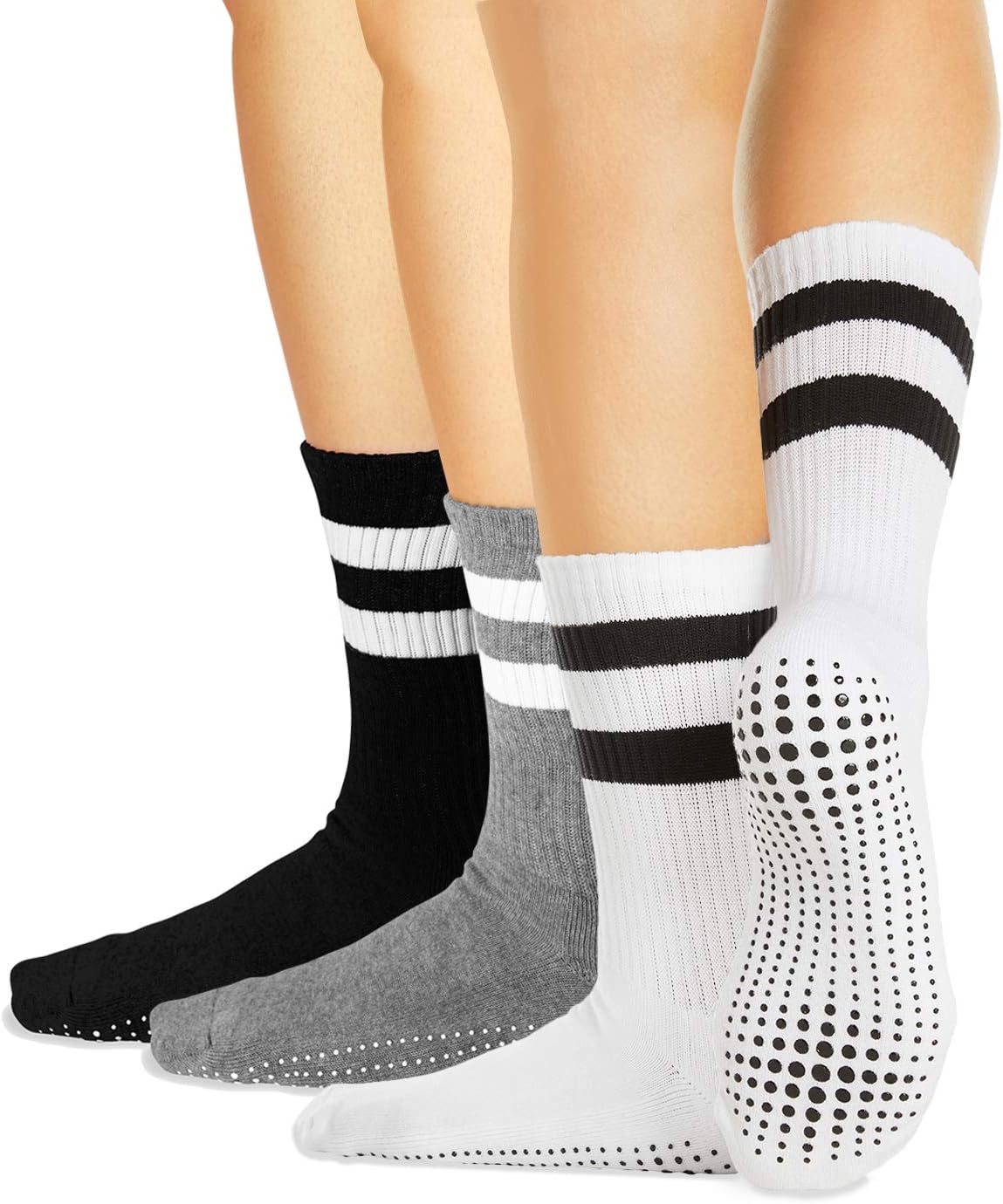LA Active Grip Socks Non Slip Casual Crew Socks Ideal for Home