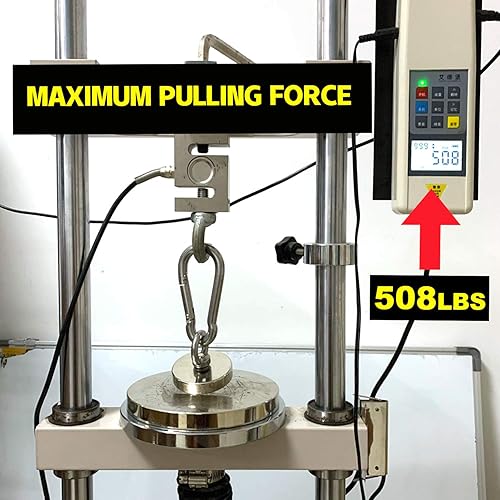 Vista 5 de Diymag Imanes de pesca de neodimio muy fuertes, 330 lbs de fuerza de tracción, imán de tierra rara con ojal avellanado, diámetro de 2.36 pulgadas