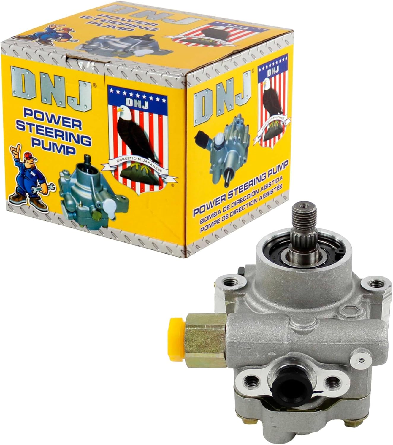 DNJ PSP1323 New Power Steering Pump for 1993-2002 Ford, Mazda 626, Millenia, MX-6 2.0L-2.5L L4 16V DOHC 1989cc
