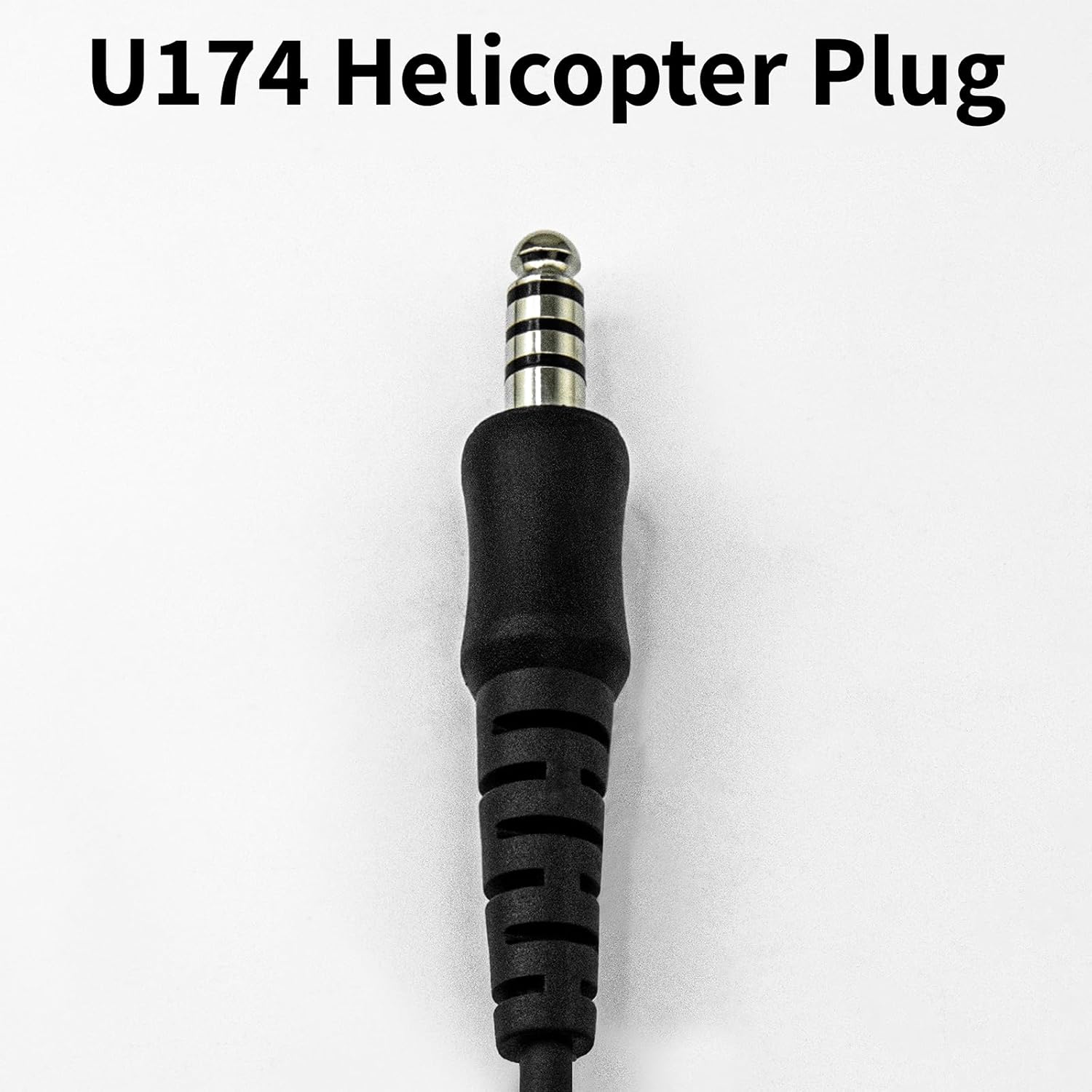 AIRVOICE General Aviation GA Plugs to Helicopter Adapter, GA Twin-Plug PJ-068 PJ-055 to U174 Helicopter Plug Adapter, Black