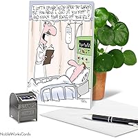 Vista 3 de NobleWorks - Funny Get Well Greeting Card with 5 x 7 Inch Envelope (1 Card) Sponge Surgery C6081GWG