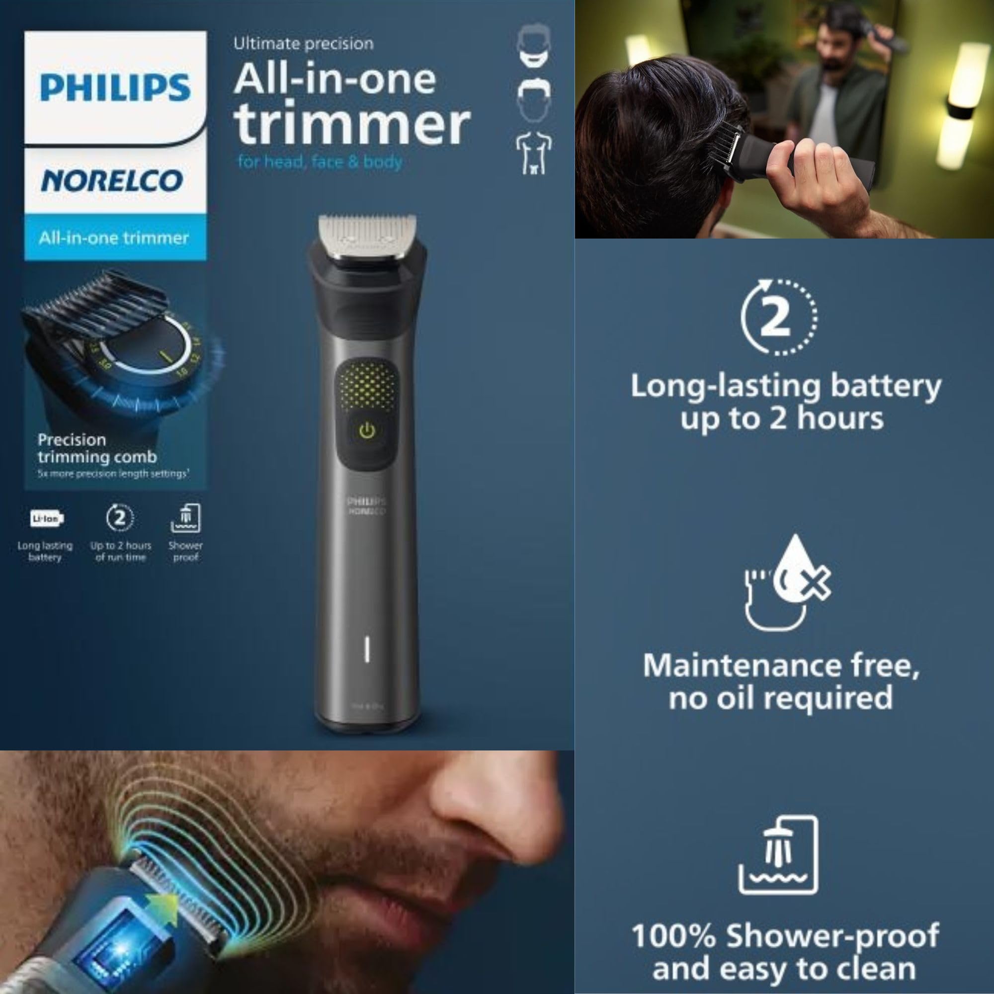 Amazon.com: Philips Multigroom Series 9000 24-in-1 Trimmer Beard
