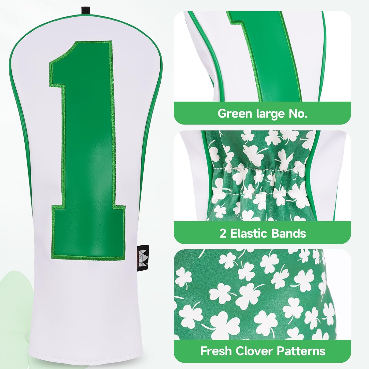 Craftsman Golf 1pc or 4pcs Golf Club Head Covers Headcovers for Woods and Driver Hybrids Clover Clover Floral Tropical Hawaiian Gifts for Men Women