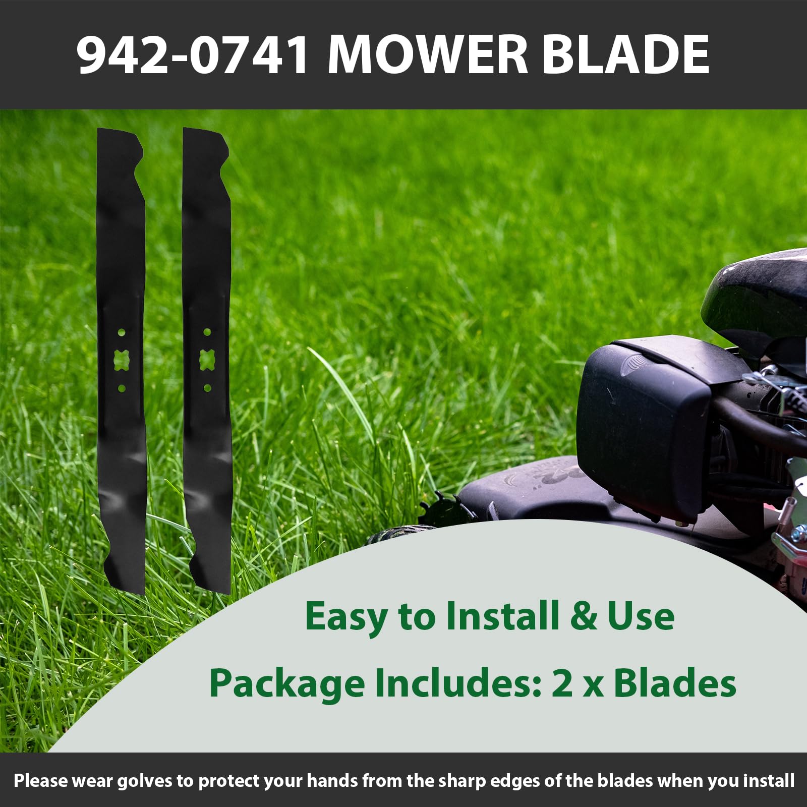 Amazon.com : ZALANA 942-0741A Lawn Mower Mulching Blade Replace