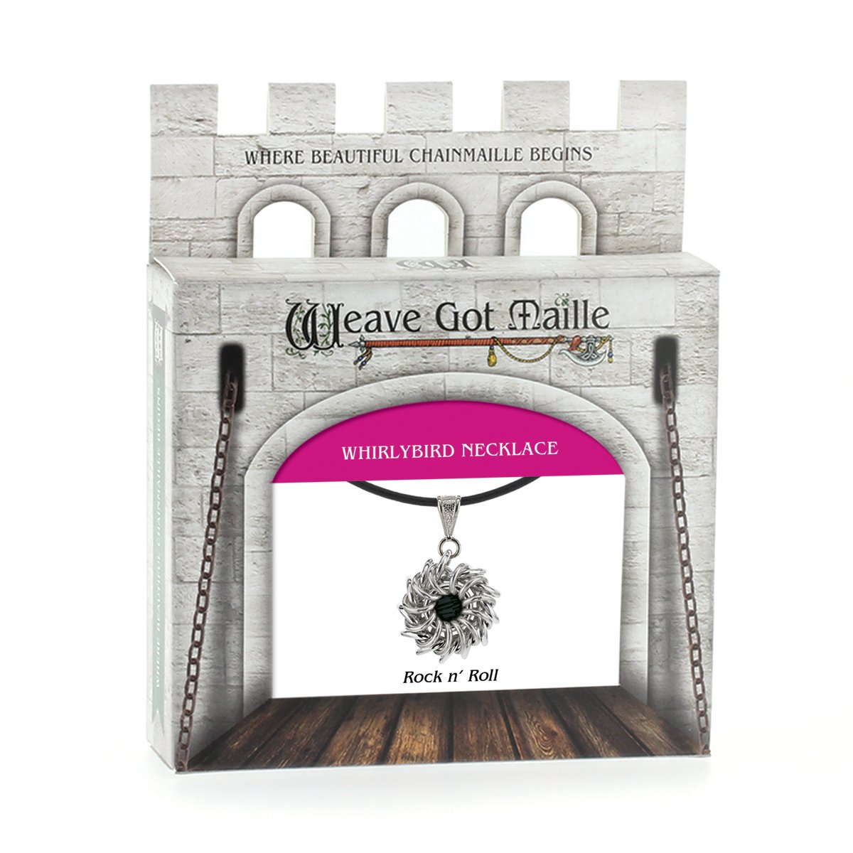 Weave Got MailleWhirlybird Chain Maille Necklace Kit, Rock and Roll