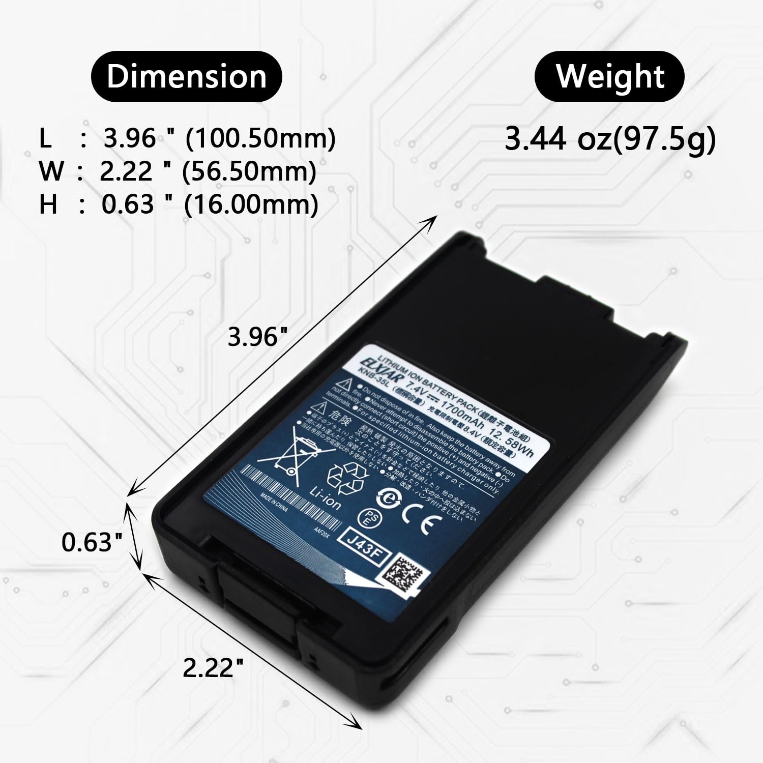 Amazon.com: Coonyard (2-Pack) 7.4V 1700mAh Li-ion Battery