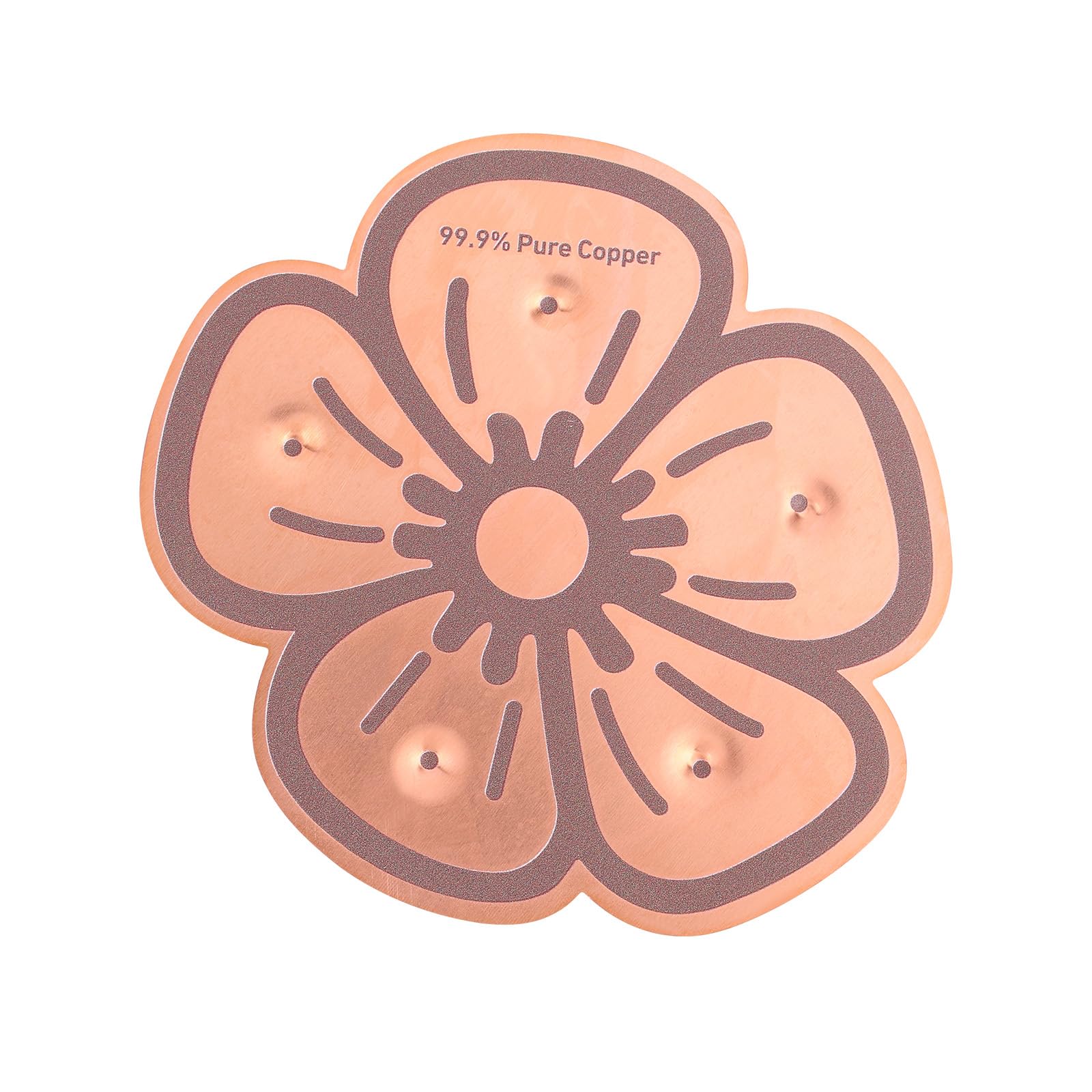 BOXOB Pure Copper Bird Bath Purification Disk Birdbath Disc (Flower Style)