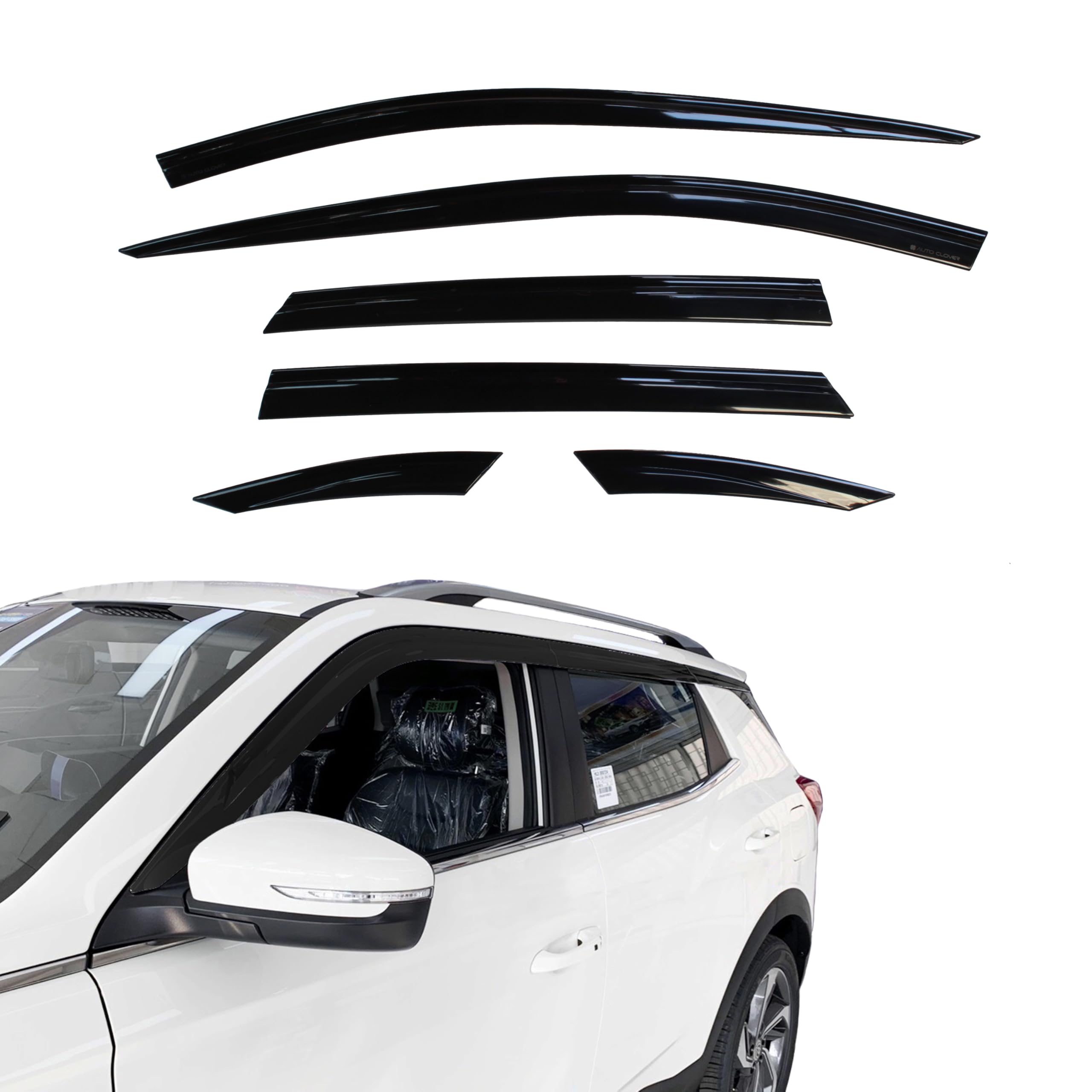 AUTO CLOVER Deflectores de viento para Ssangyong Korando 2019+ (6 piezas)